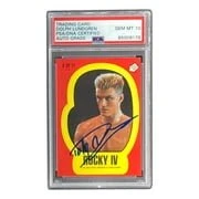 Dolph Lundgren Signed Ivan Drago 1985 Topps #8 Sticker Card PSA/DNA Gem MT 10 - Image 3