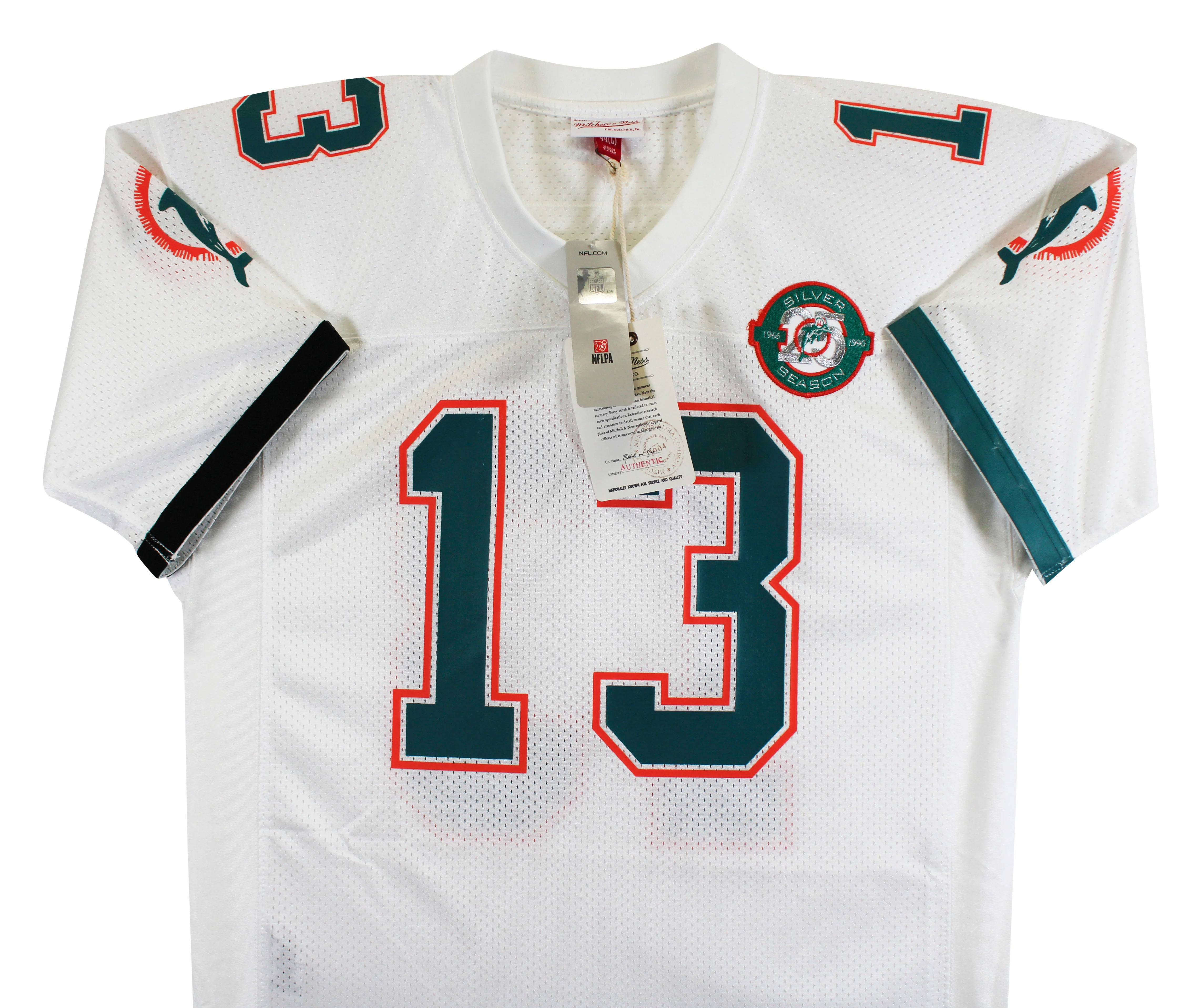 Dolphins Dan Marino "HOF, 84 MVP" Signed White 1990 TB M&N Jersey BAS #BX37024 - Image 9
