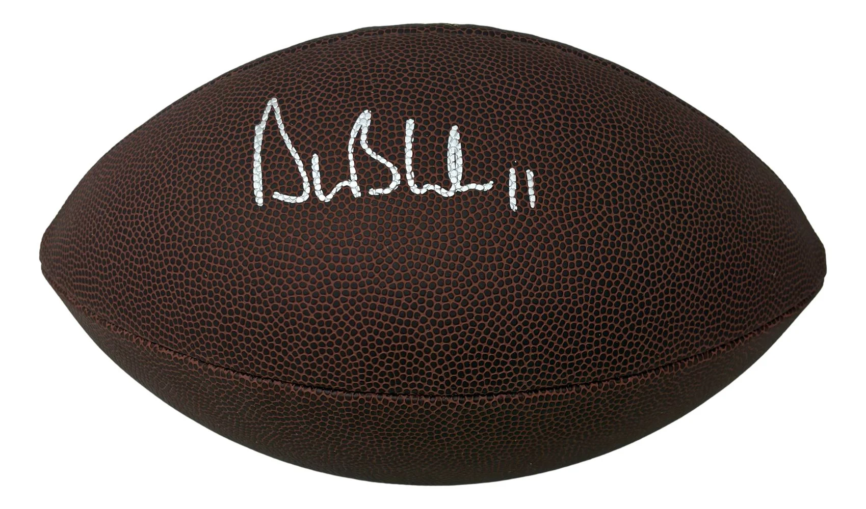Drew Bledsoe New England Signed Wilson NFL Super Grip Football JSA QR