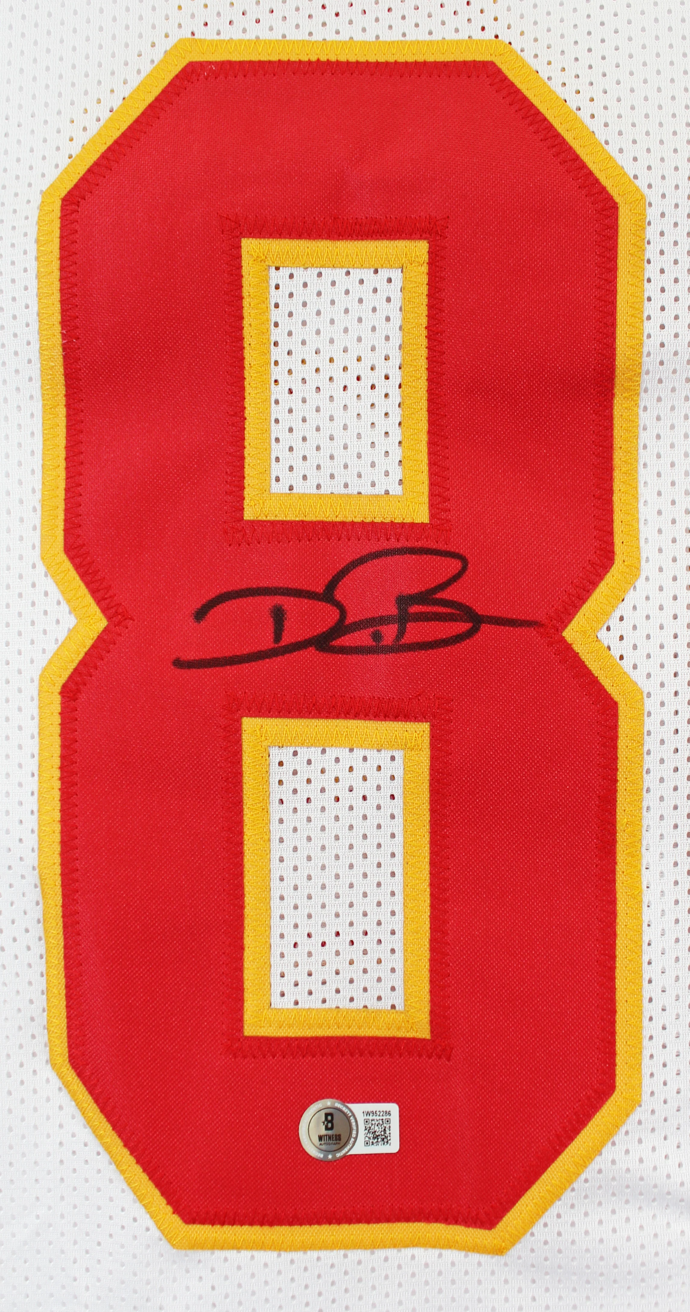 Dwayne Bowe Authentic Signed White Pro Style Jersey Autographed BAS - Image 3