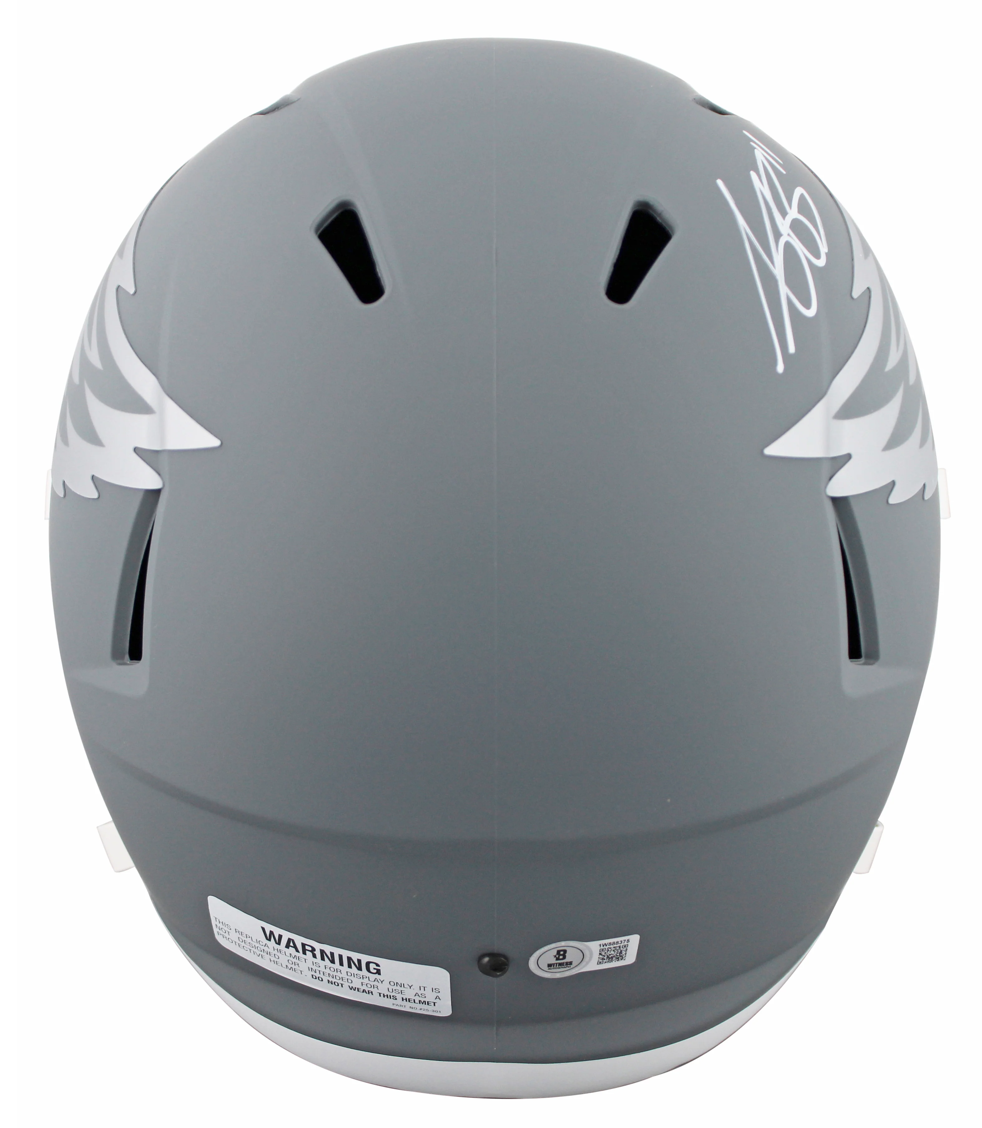 Eagles A.J. Brown Authentic Signed Slate Full Size Speed Rep Helmet BAS Witness - Image 3