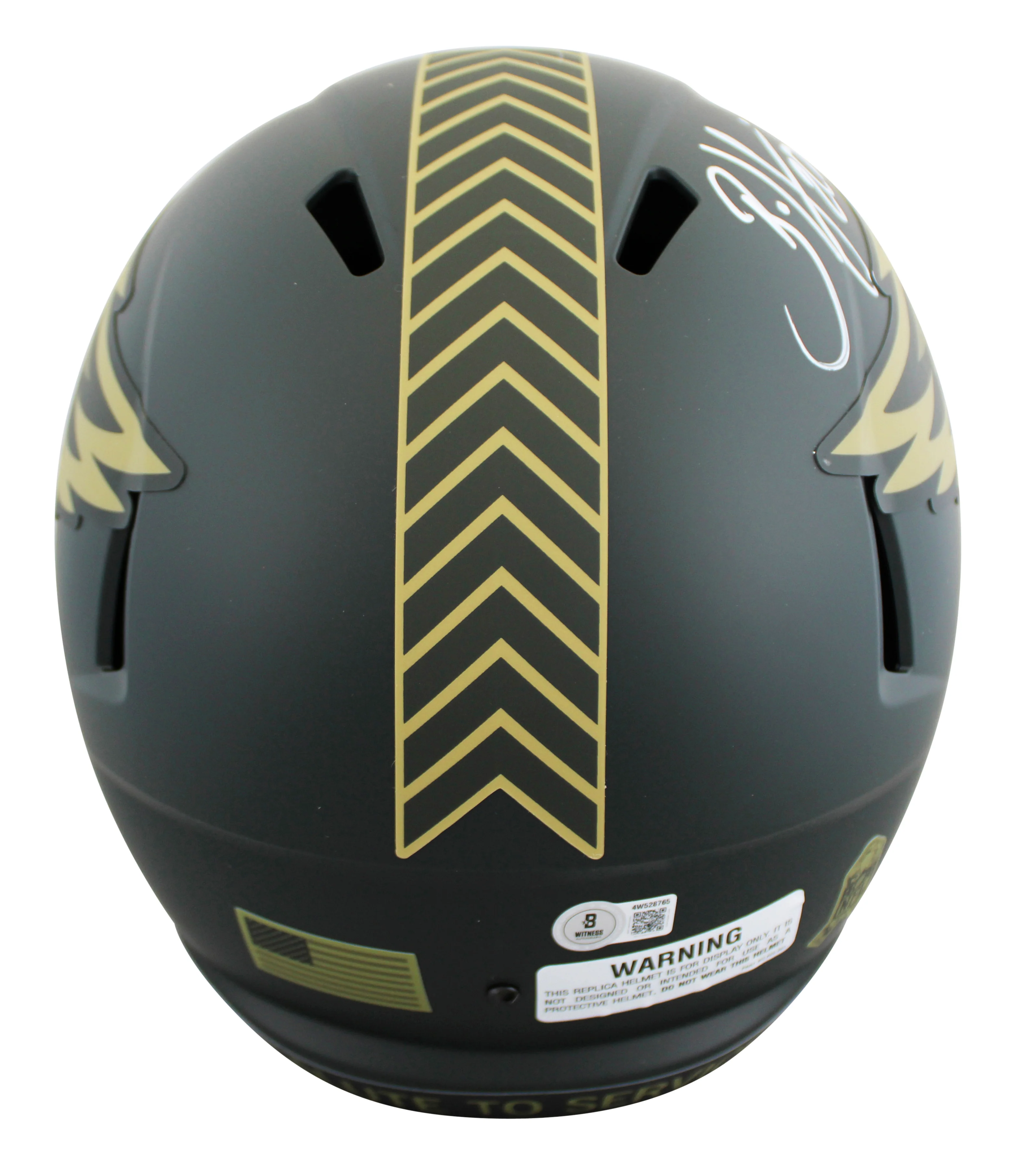Eagles Brian Dawkins Signed STS IV Full Size Speed Rep Helmet W/ Case BAS Wit - Image 4