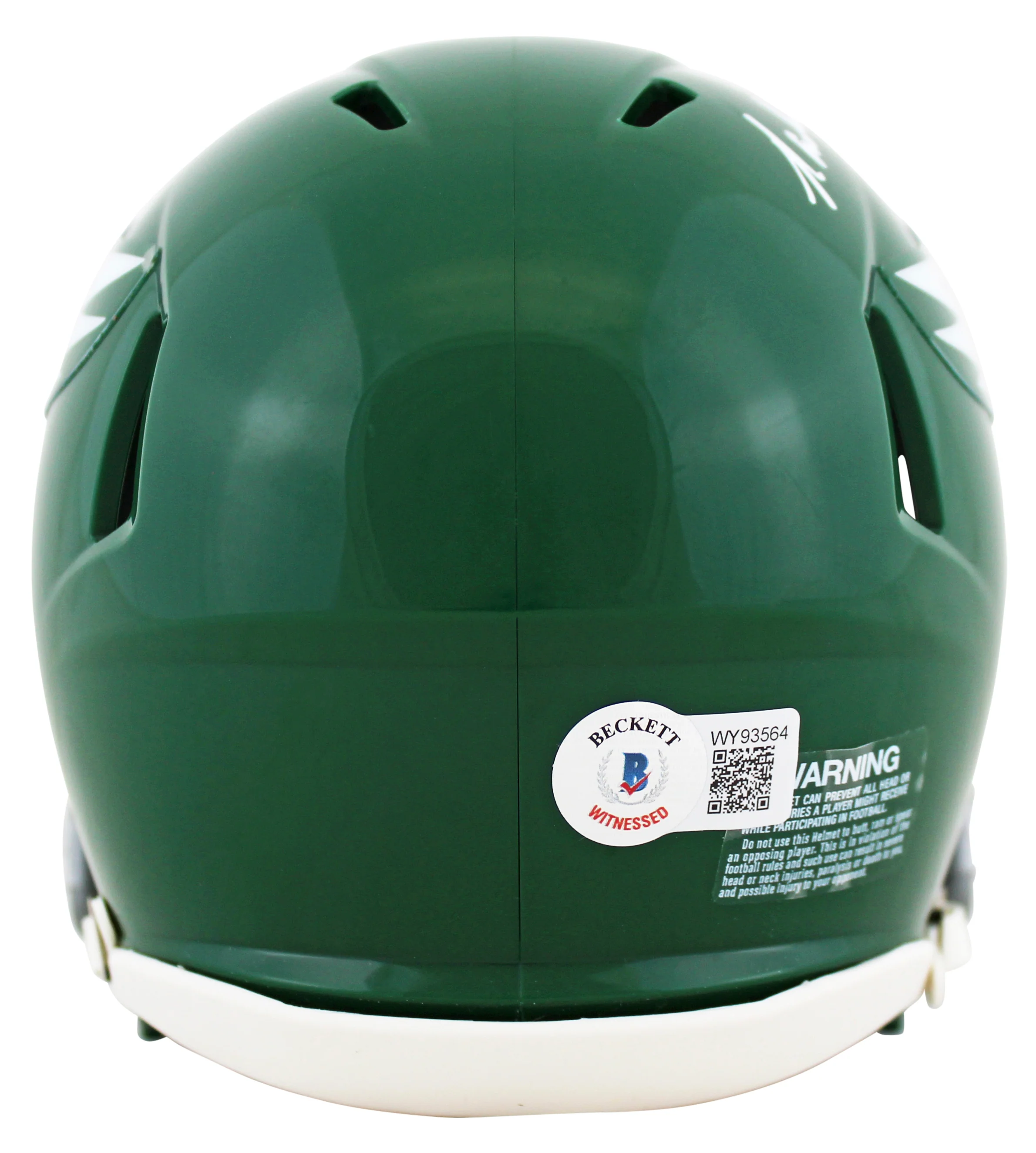 Eagles Randall Cunningham Signed 74-95 TB Speed Mini Helmet W/ Case BAS Wit - Image 4