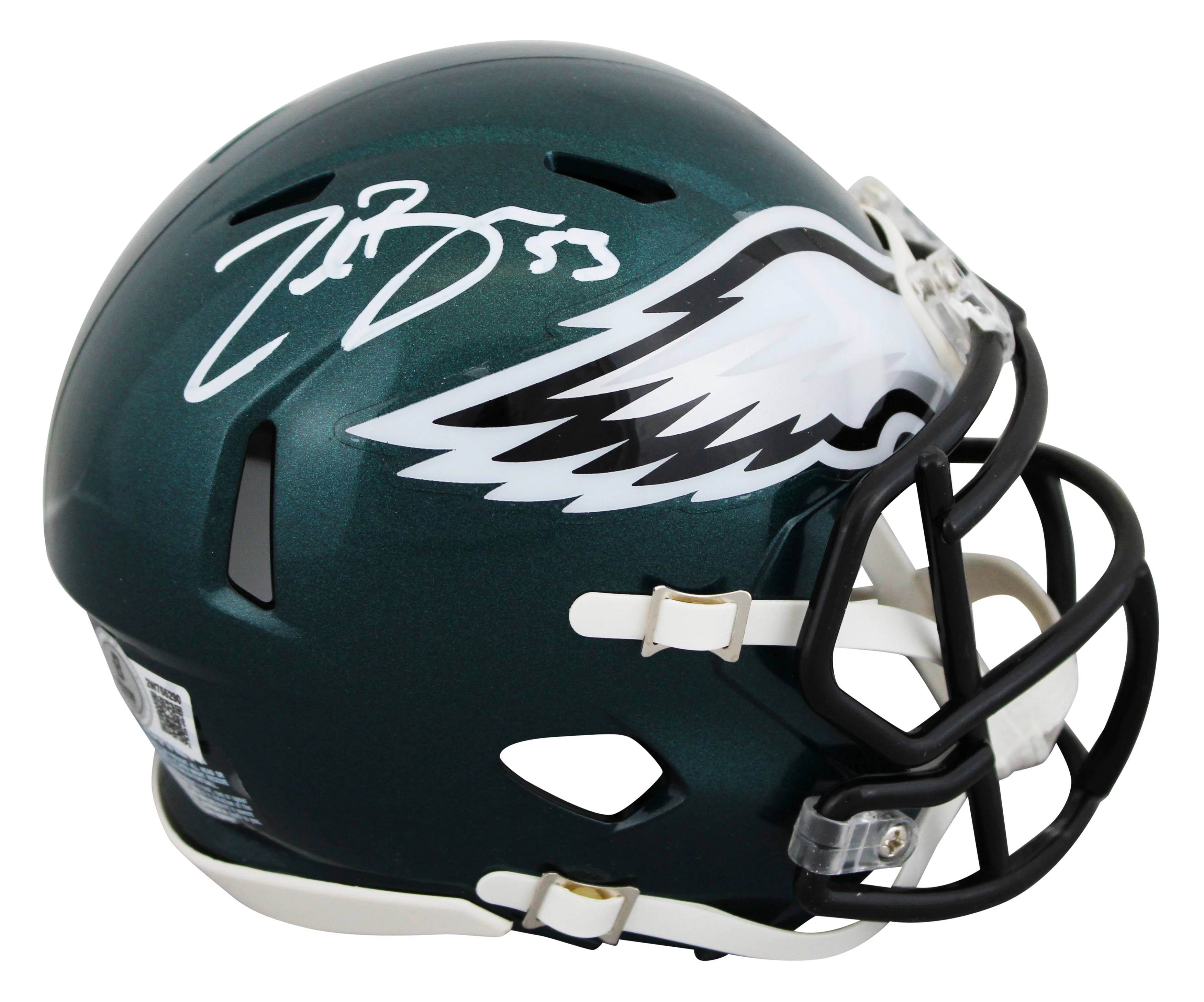 Eagles Zack Baun Authentic Signed Speed Mini Helmet Autographed BAS Witnessed - Image 2