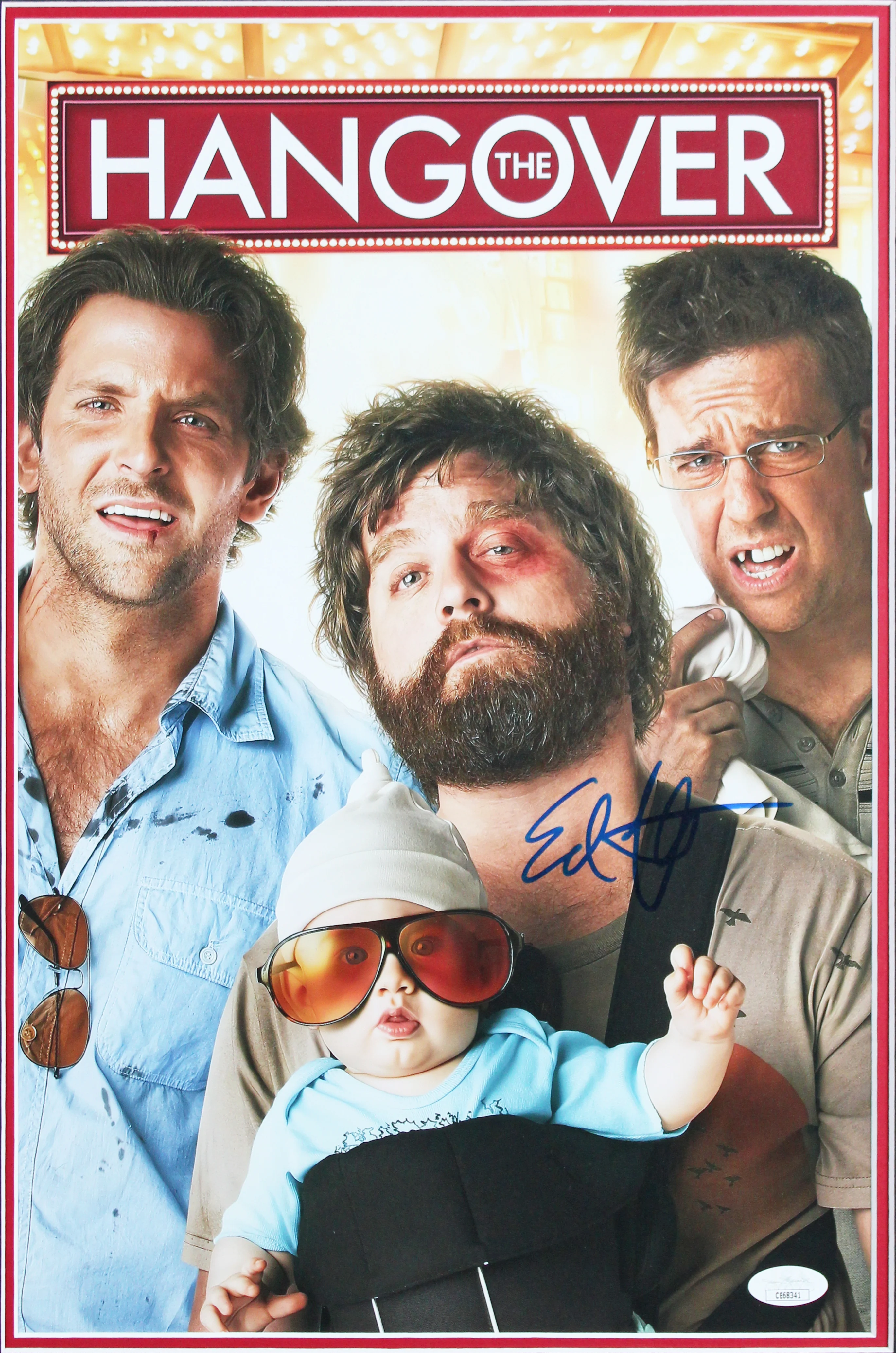 Ed Helms The Hangover Signed 11x17 Mini Movie Poster Framed Photo JSA #CE68341 - Image 3