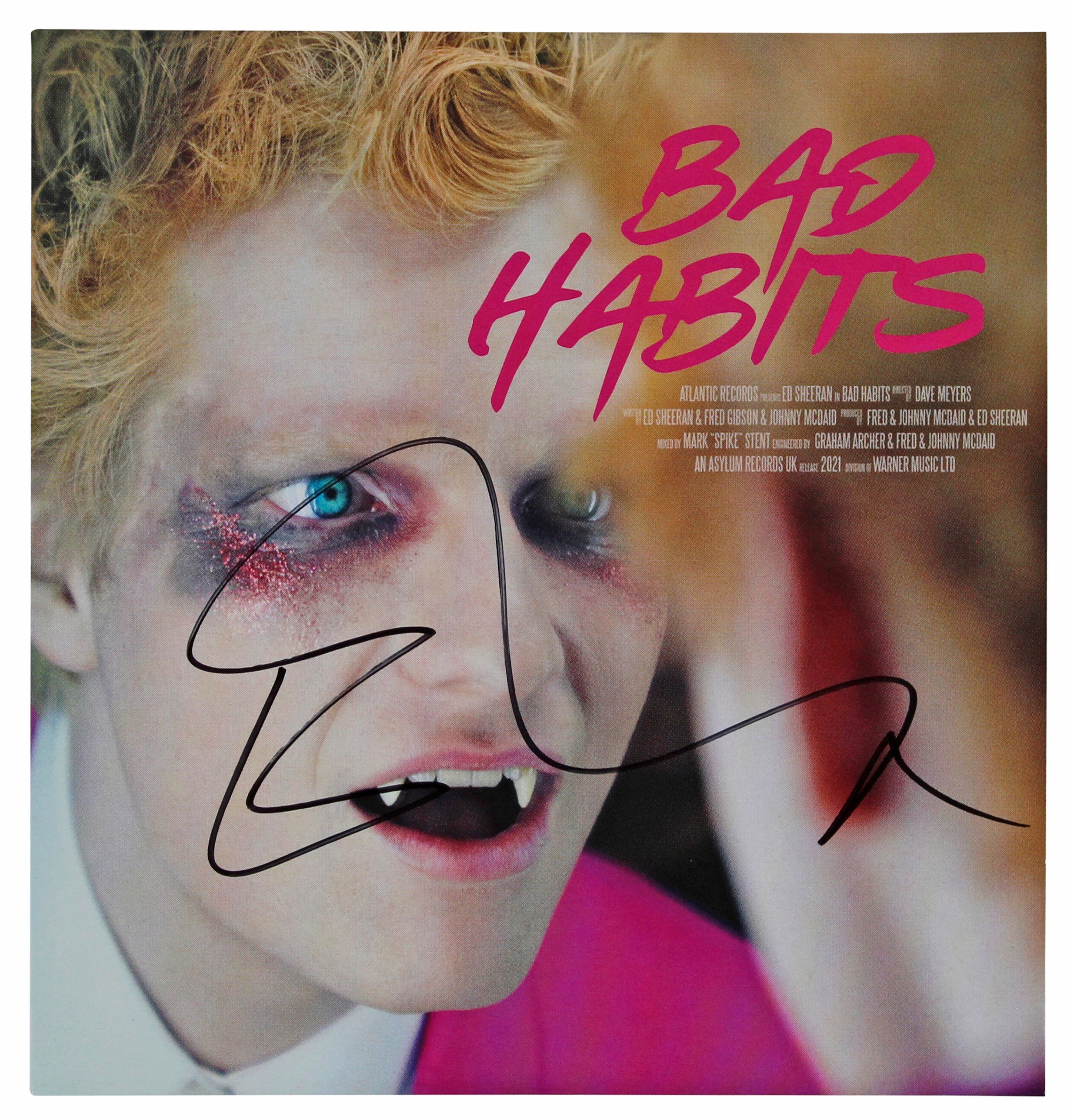 Ed Sheeran Authentic Signed Bad Habits Cd Insert W/ Disk BAS #BG83228 - Image 3