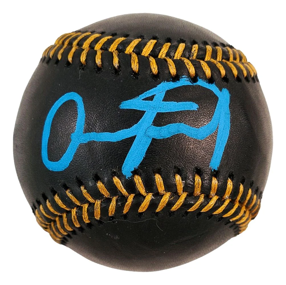 Eduardo Quintero Los Angeles Dodgers Signed Rawlings Black Leather Baseball BAS
