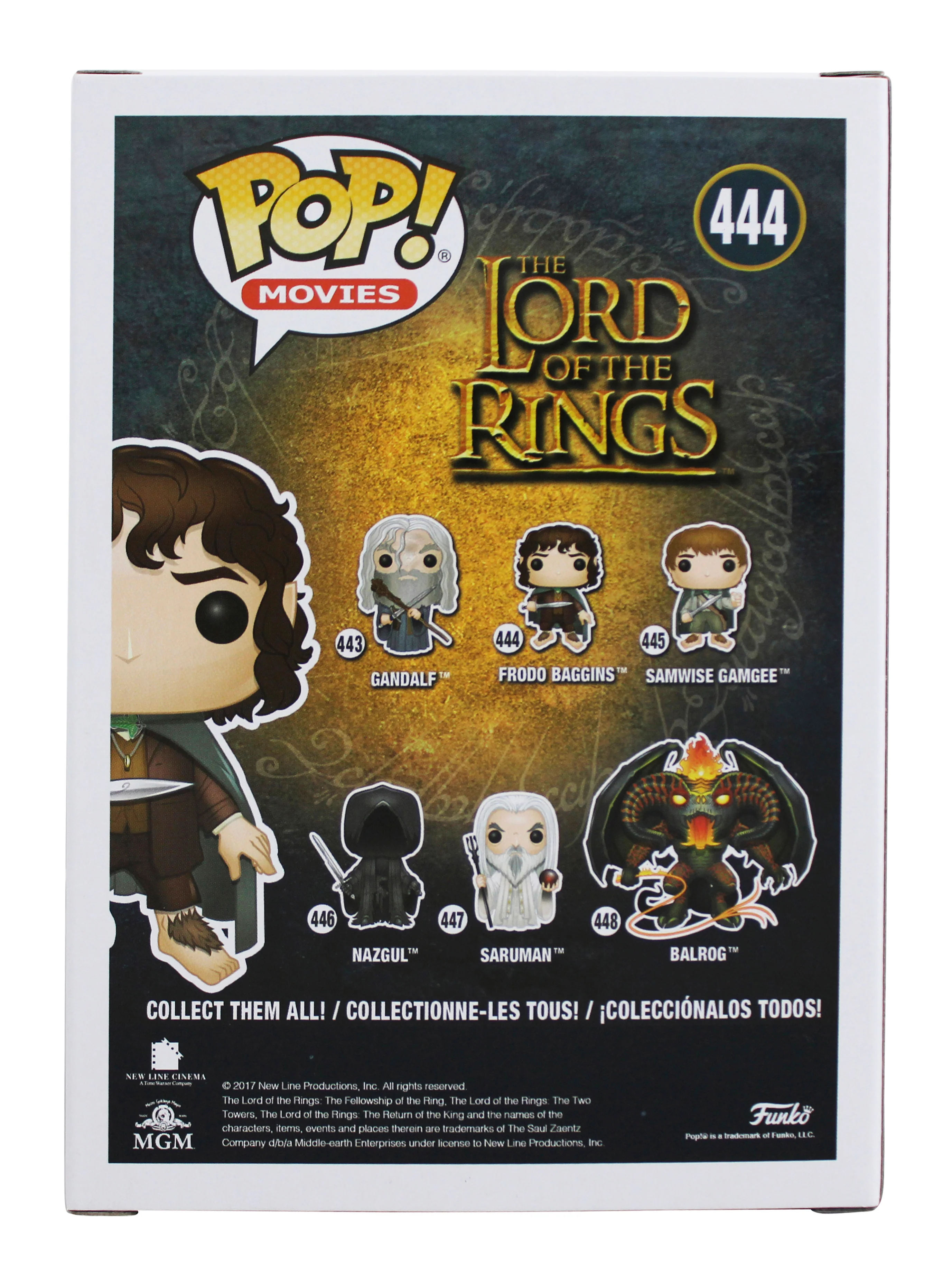 Elijah Wood LOTR "Frodo" Signed #444 Funko Pop Figure w/ Yellow Sig BAS Witness - Image 5