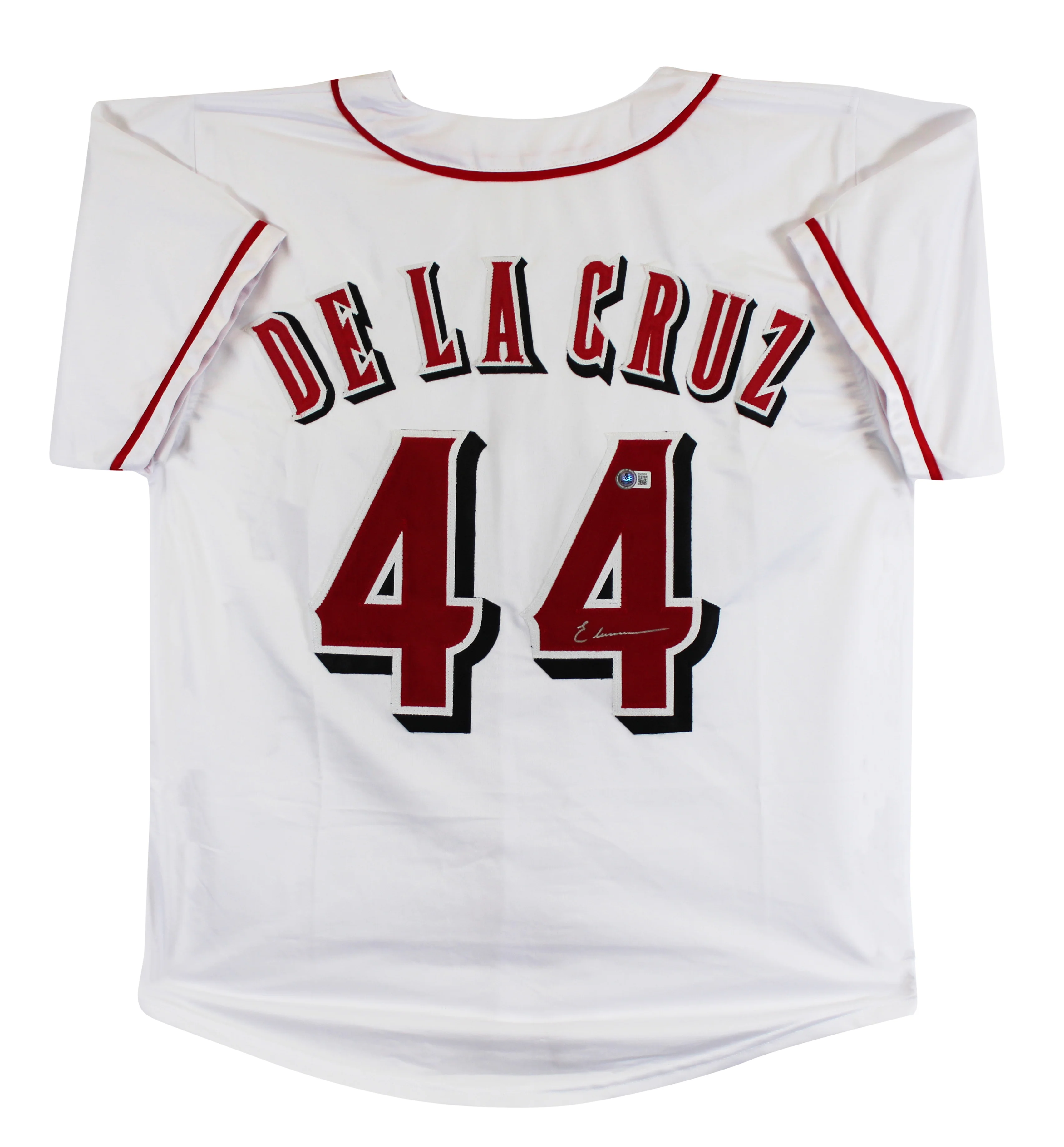 Elly De La Cruz Authentic Signed White Pro Style Jersey w/ Dropshadow BAS 2 - Image 2