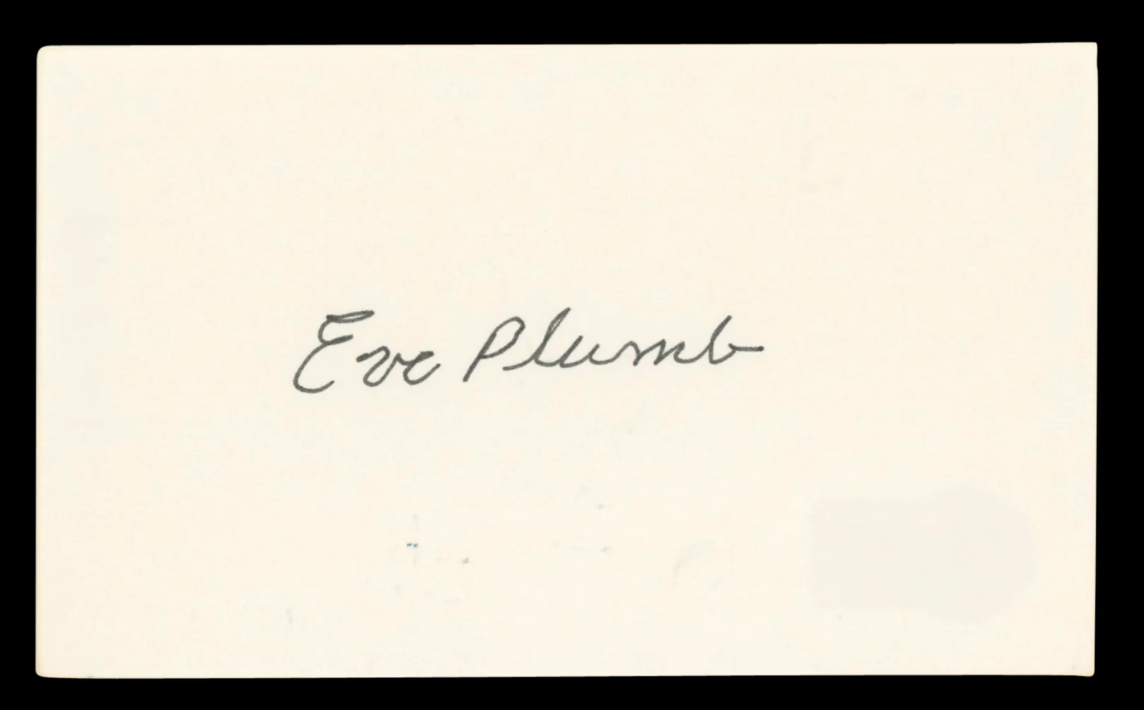 Eve Plumb The Brady Bunch Authentic Signed 3x5 Index Card BAS #BV03262