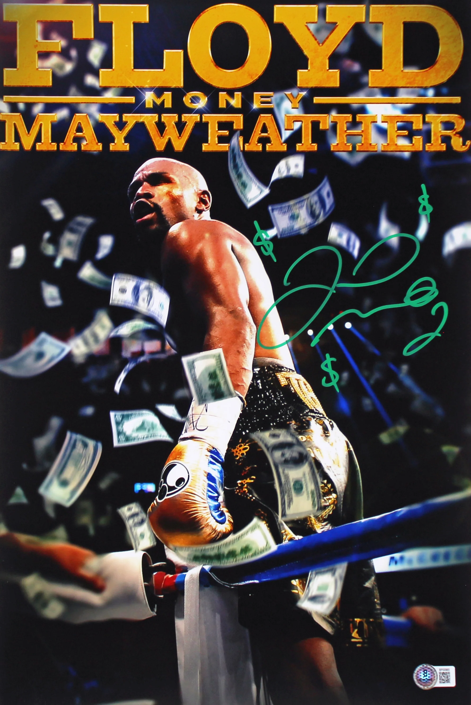 Floyd Mayweather "$$$" Authentic Signed 12x18 Photo Autographed BAS #BP00965 - Image 2