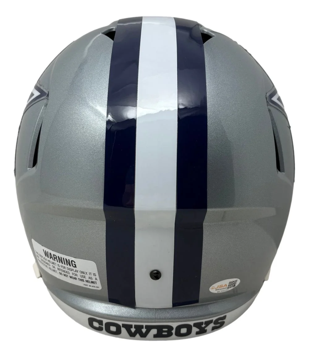 George Pickens Signed Dallas Cowboys Full Size Replica Speed Helmet JSA QR - Image 3