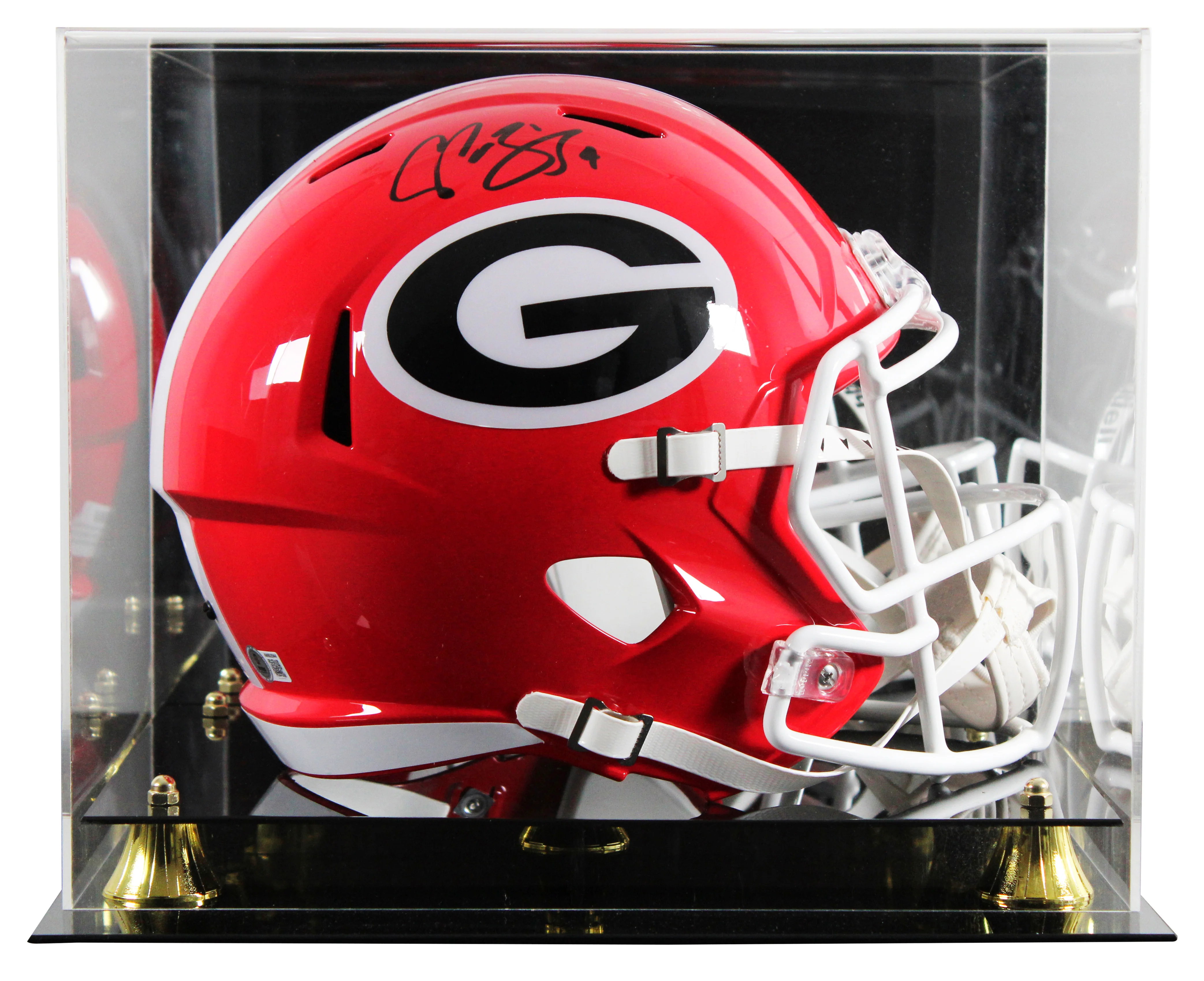 Georgia Champ Bailey Signed Full Size Speed Rep Helmet W/ Case BAS Witnessed - Image 2