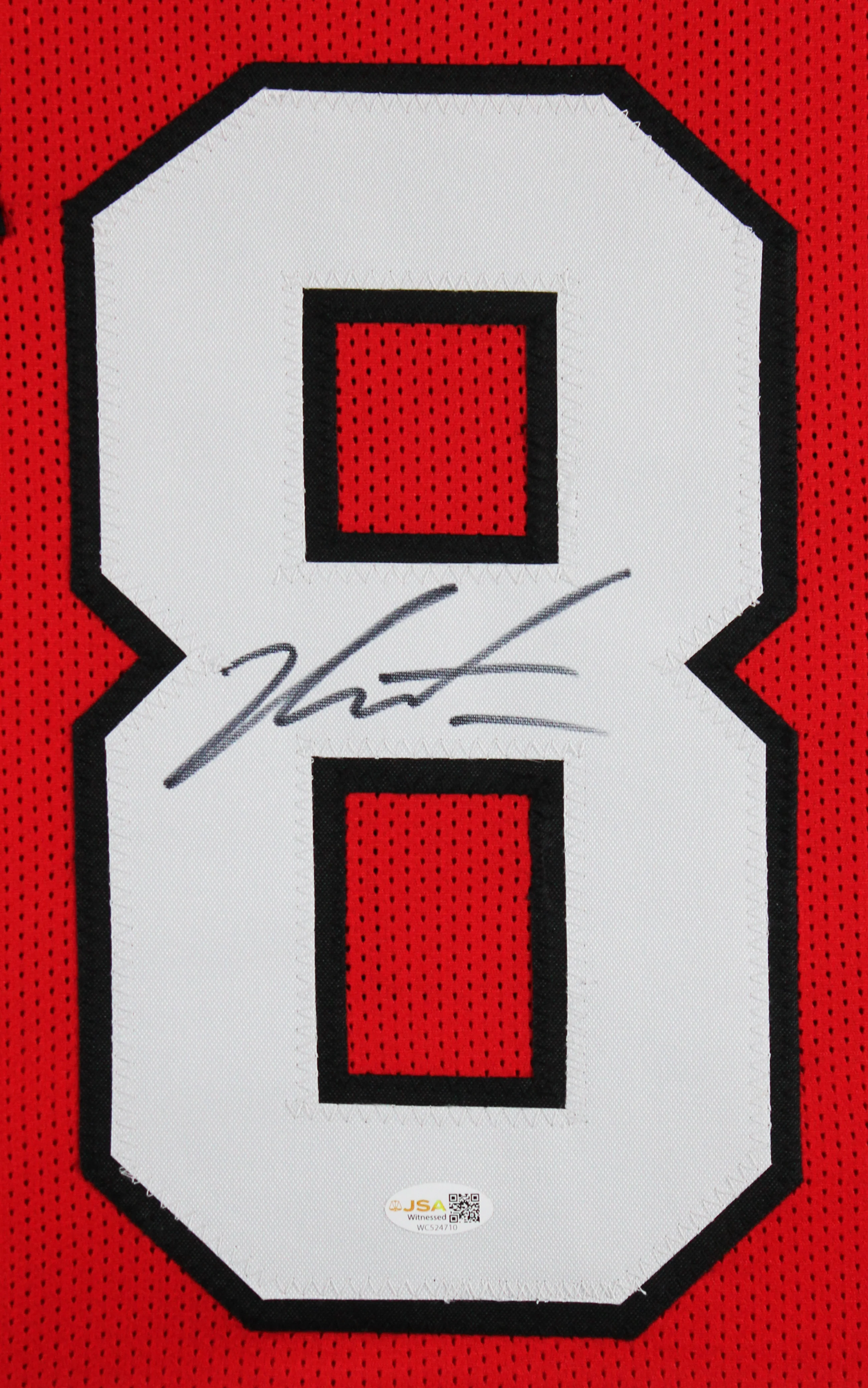 Georgia Jalen Carter Authentic Signed Red Pro Style Framed Jersey JSA Witness - Image 3