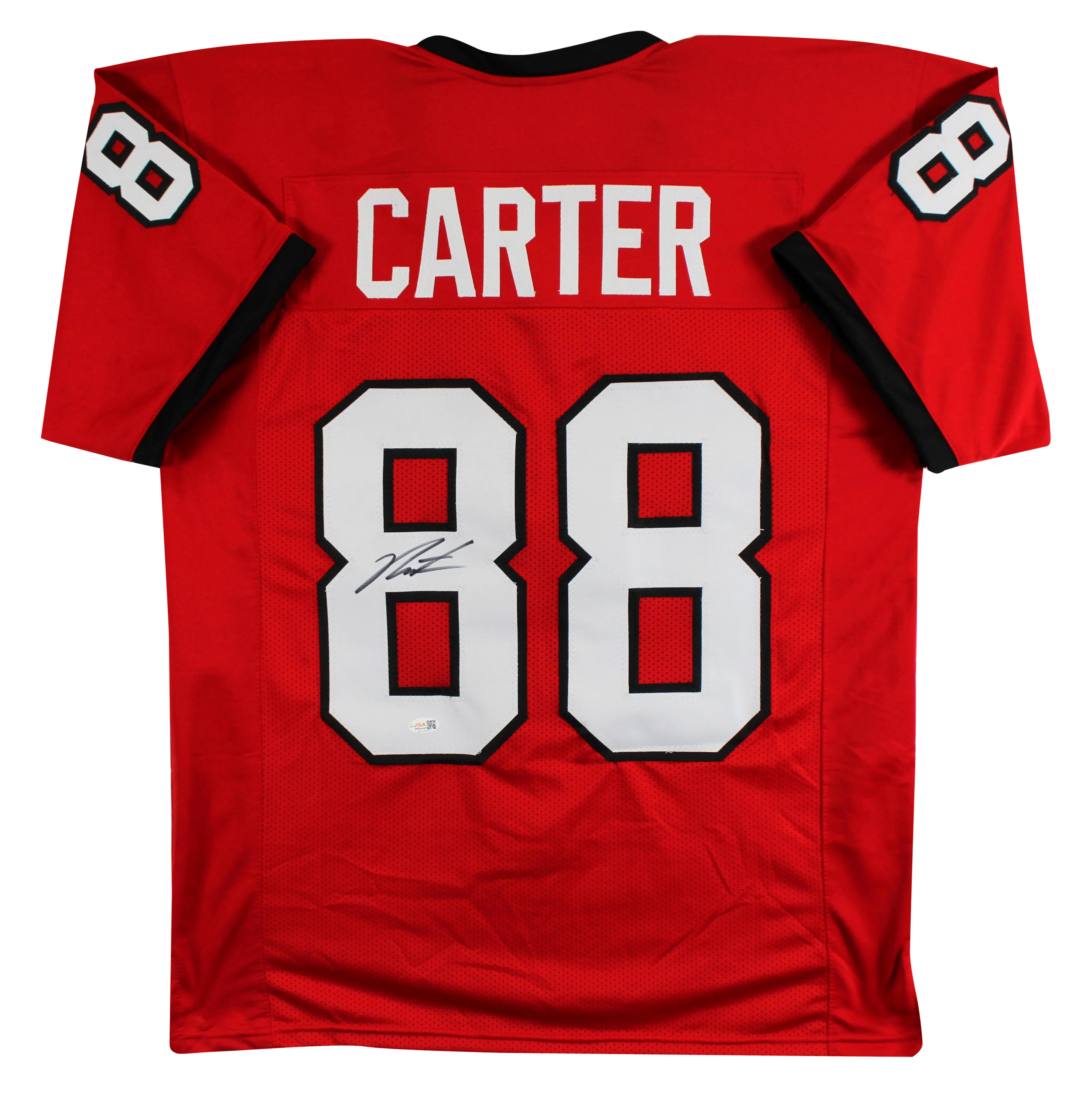 Georgia Jalen Carter Authentic Signed Red Pro Style Jersey JSA Witness - Image 2