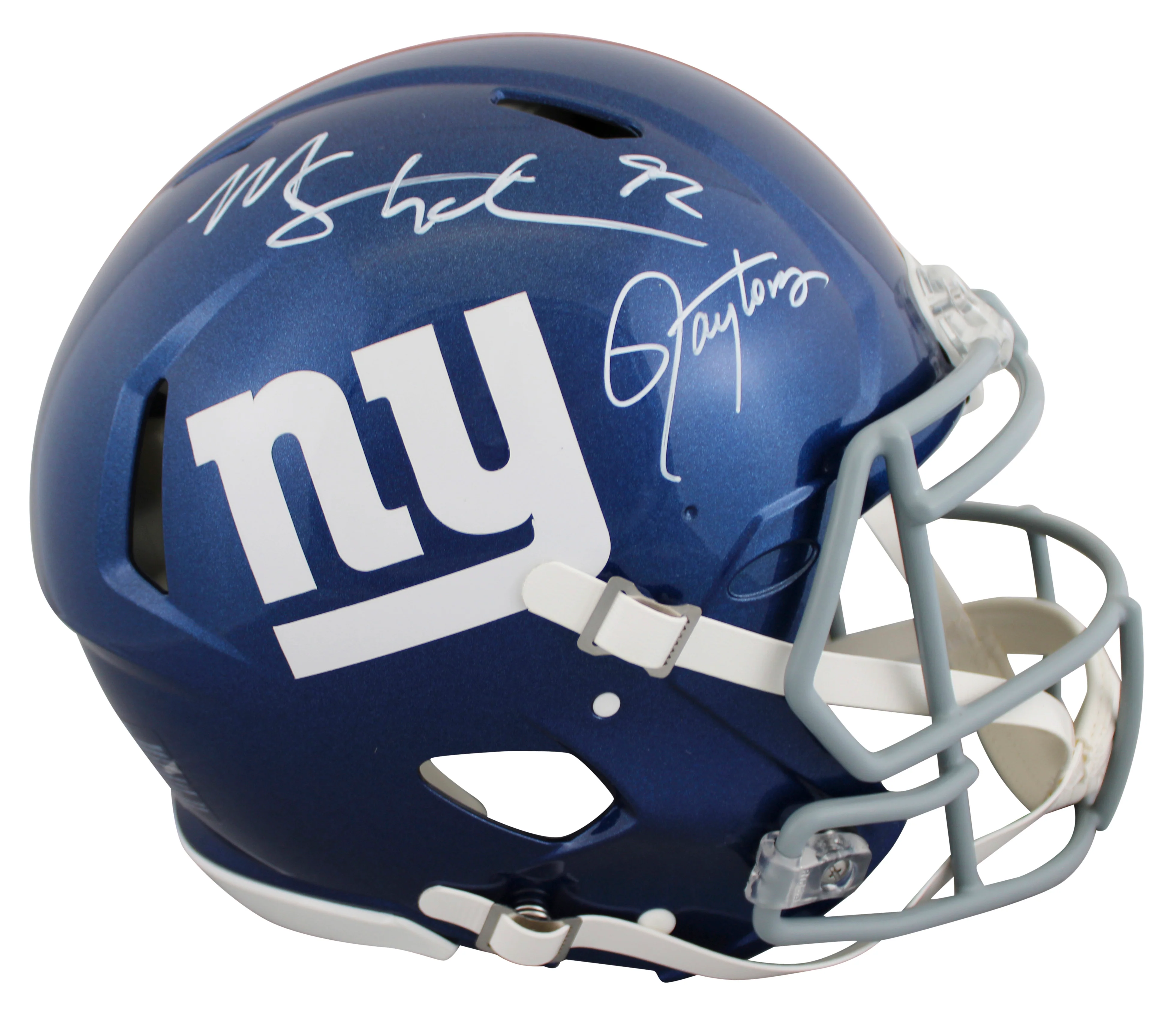Giants Lawrence Taylor & Michael Strahan Signed F/S Speed Proline Helmet BAS Wit - Image 2