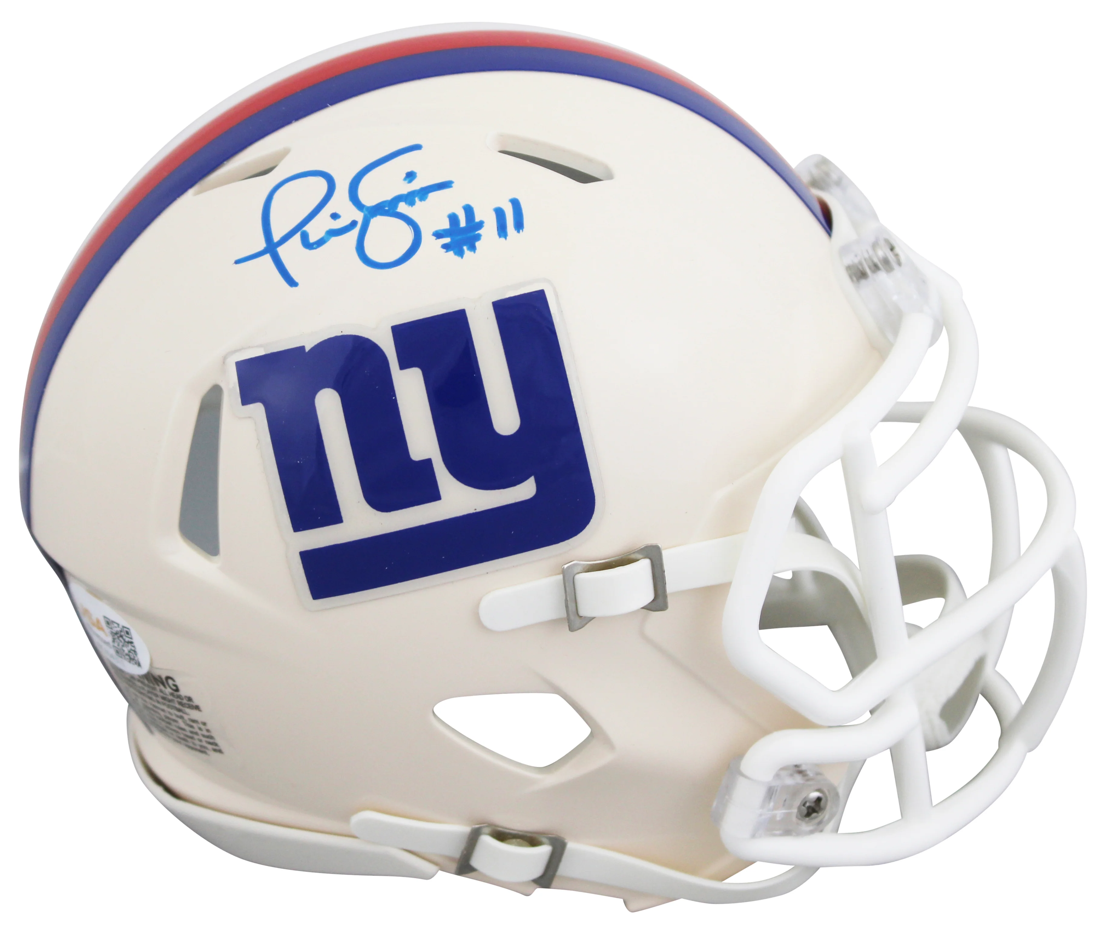 Giants Phil Simms Authentic Signed Retro Speed Mini Helmet JSA Witness - Image 3