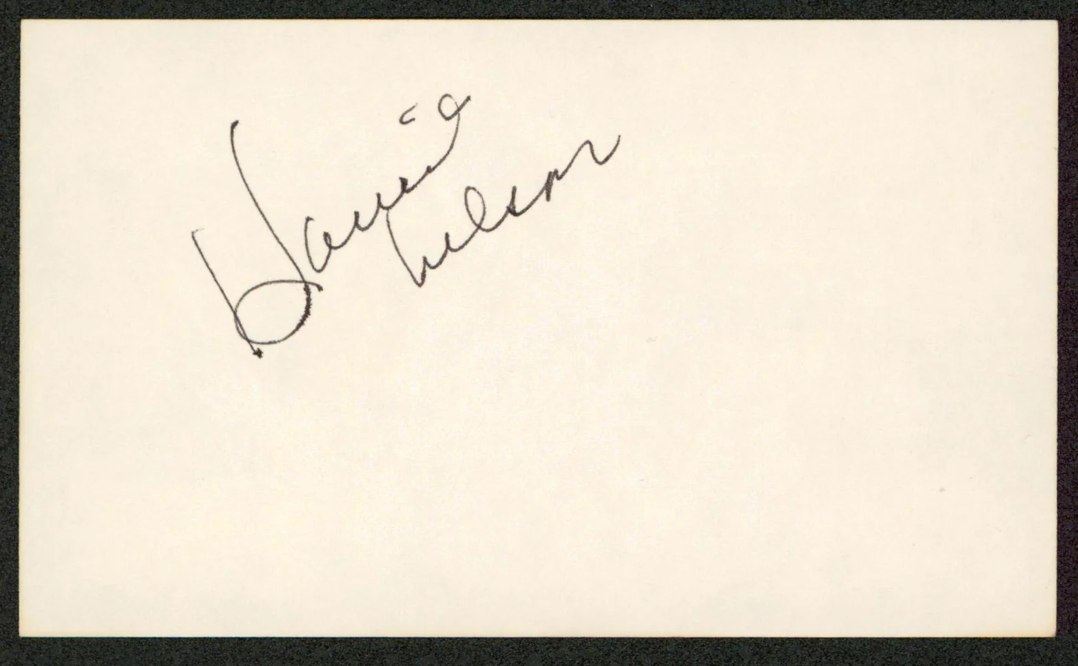 Harriet Nelson The Adventures Ozzie & Harriet Signed 3x5 Index Card BAS #BW70026 - Image 2