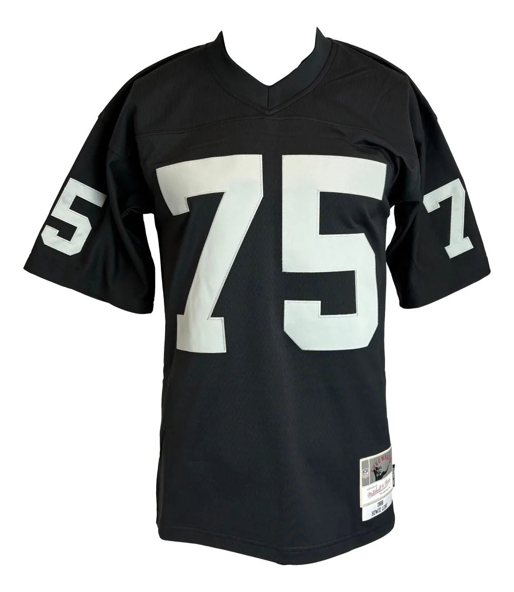 Howie Long Signed Oakland Raiders Mitchell & Ness NFL Legacy Jersey BAS - Image 3