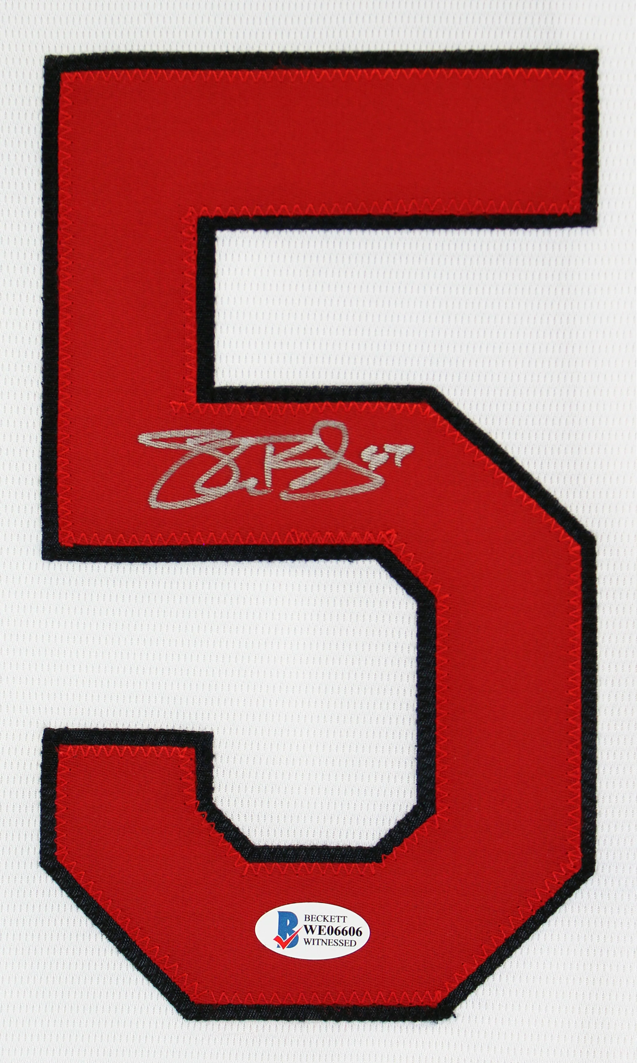 Indians Shane Bieber Authentic Signed White Majestic Cool Base Jersey BAS Wit - Image 3