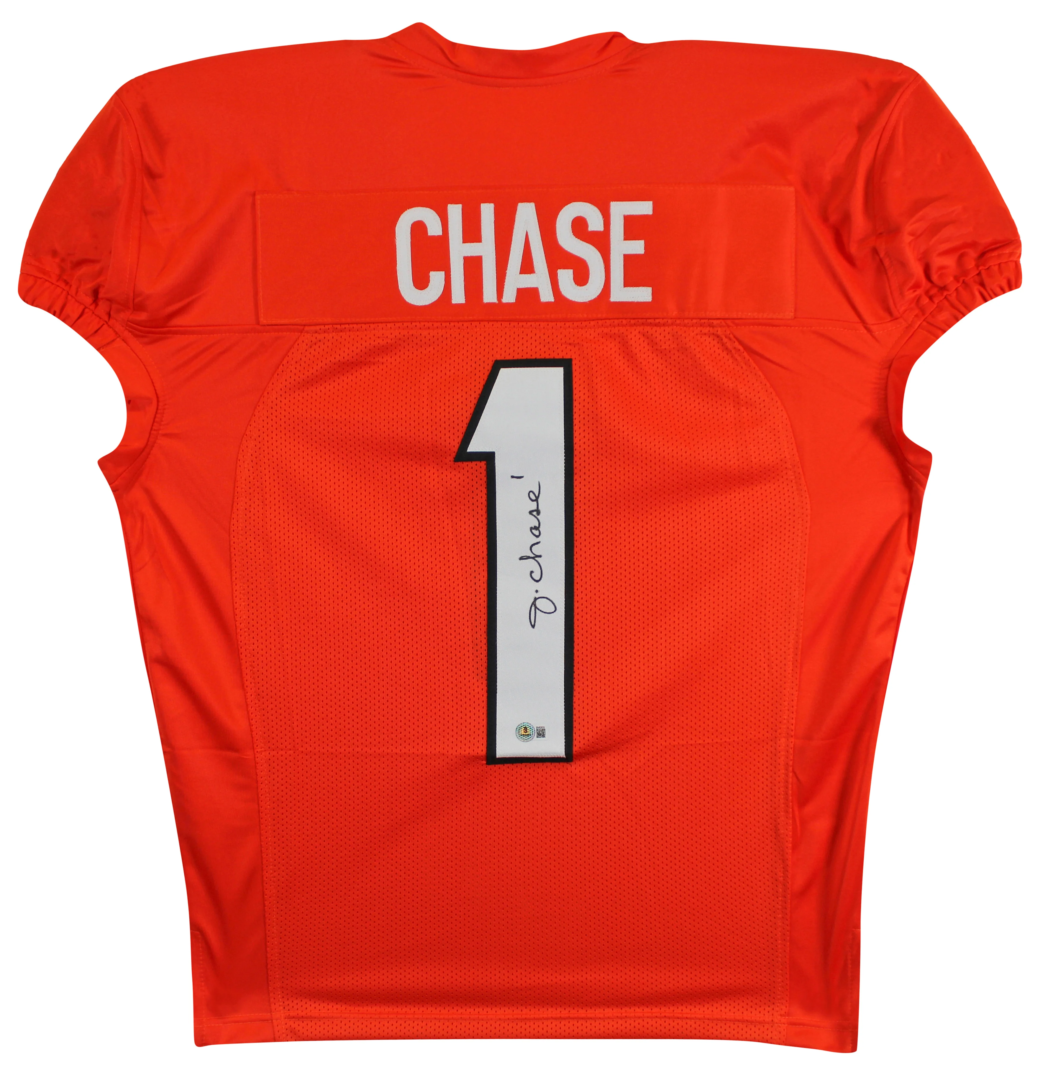 Ja'Marr Chase Authentic Signed Orange Procut Style Jersey Autographed BAS - Image 2