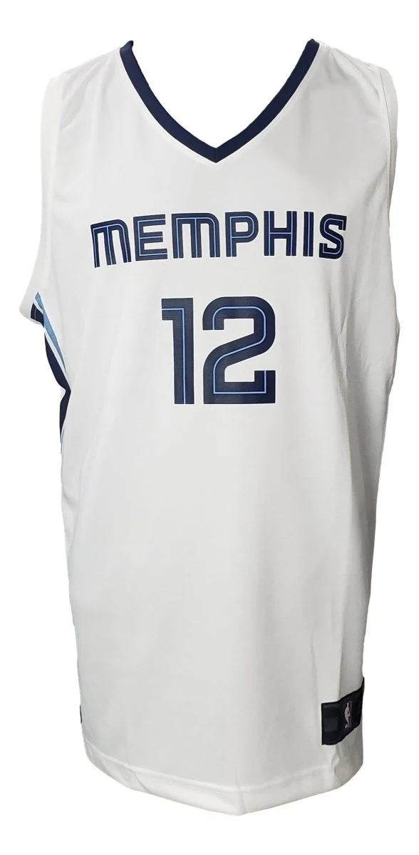 Ja Morant Signed Memphis Grizzlies White Fanatics Basketball XL Jersey BAS - Image 2