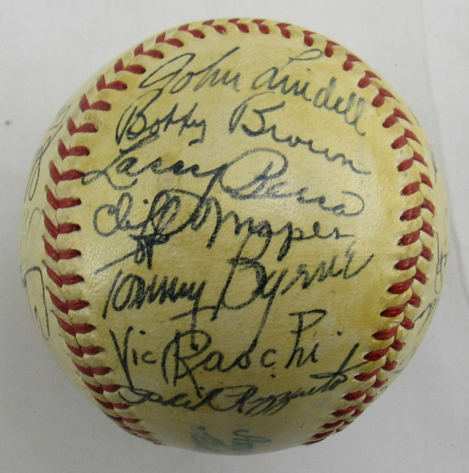 Joe DiMaggio, Yogi Berra, Phil Rizzuto +23 1948 Yankees Team Signed Auto Rawlings Baseball JSA LOA ZZ82757 - Image 6