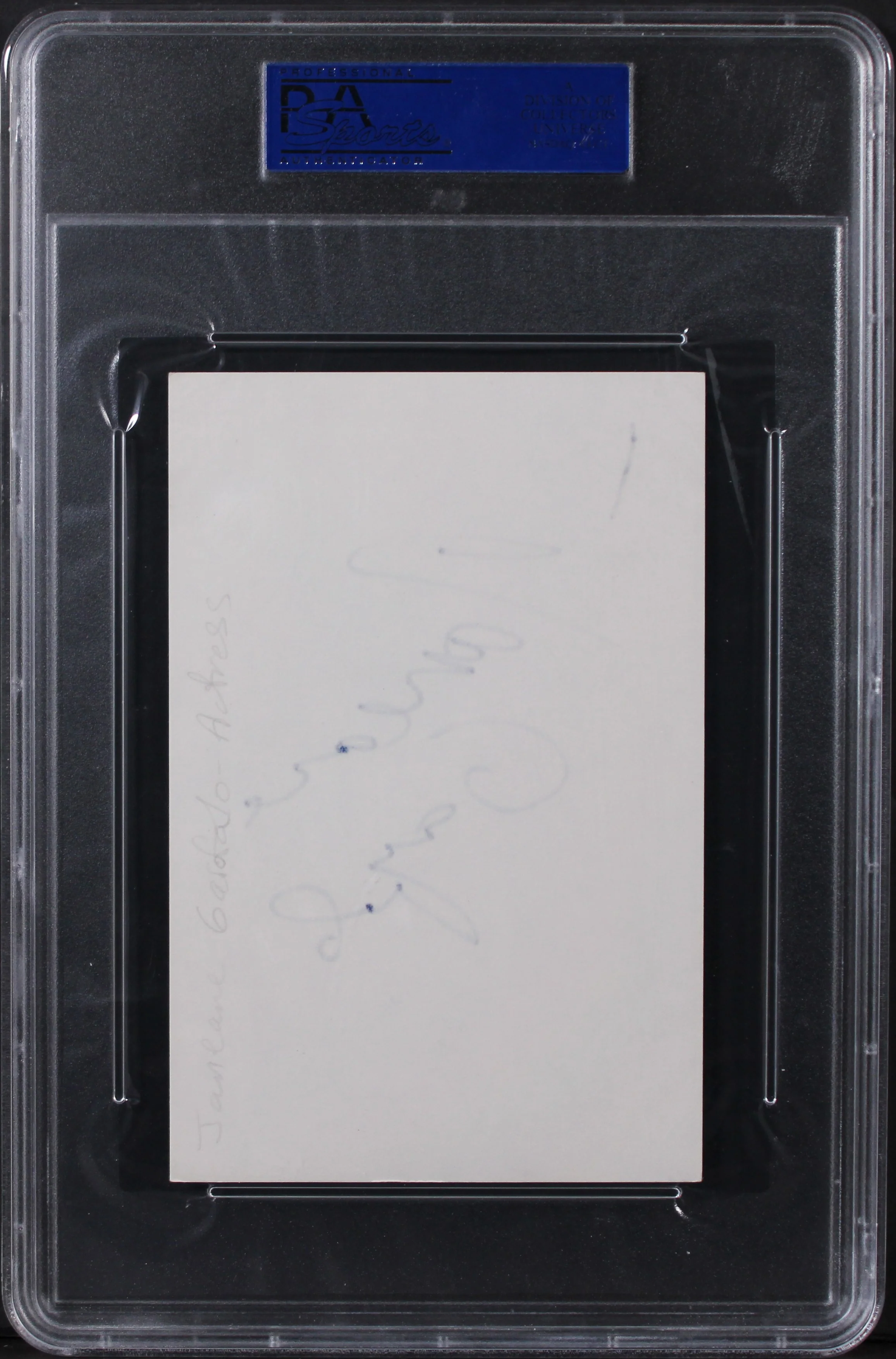 Janeane Garofolo The Truth about Cats & Dogs Signed 4x6 Index Card PSA Slabbed - Image 3