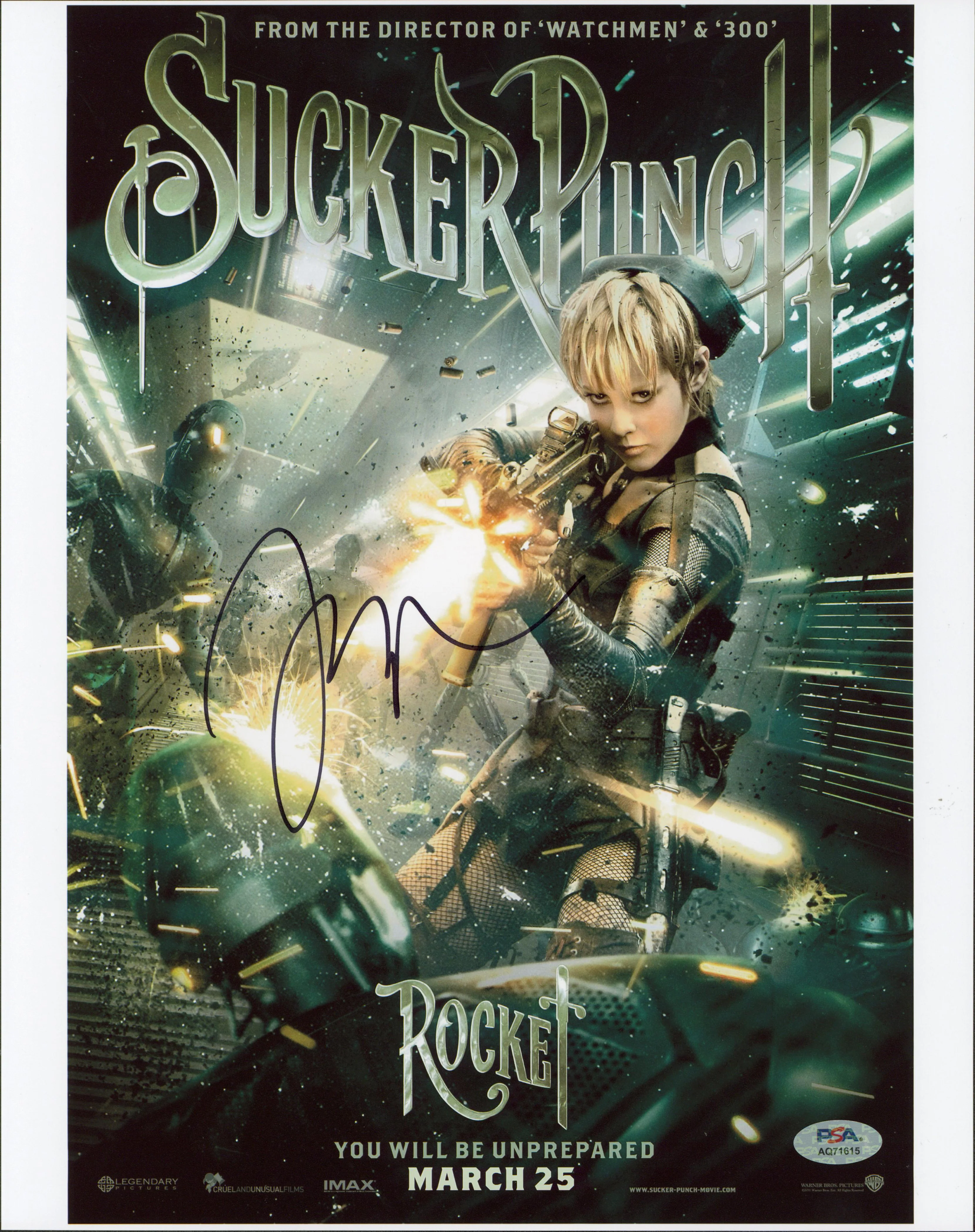 Jena Malone Sucker Punch Authentic Signed 11x14 Vertical Photo PSA/DNA #AQ17615 - Image 2