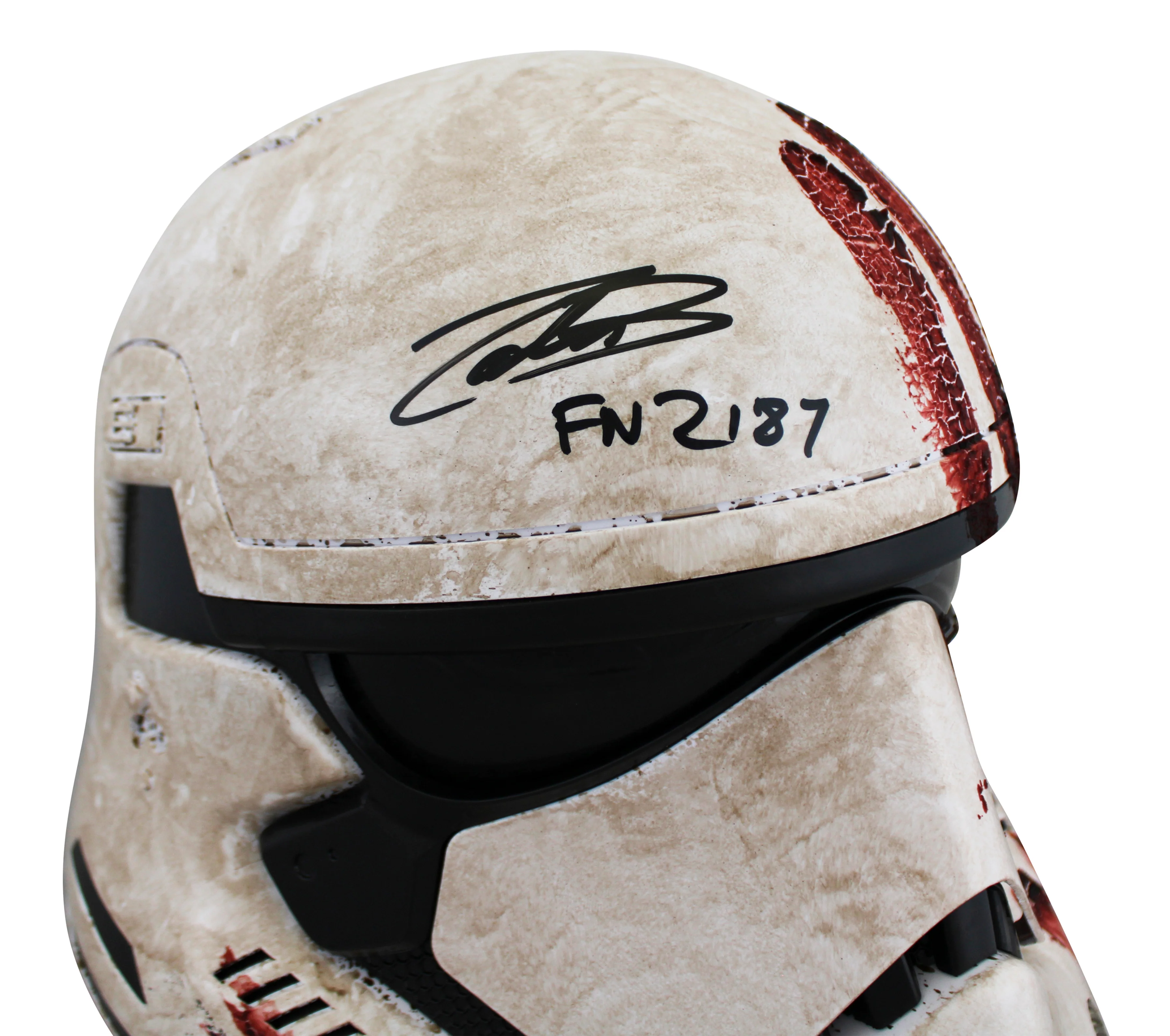John Boyega Star Wars "FN-2187" Authentic Signed Bloody Full Size Helmet BAS - Image 4
