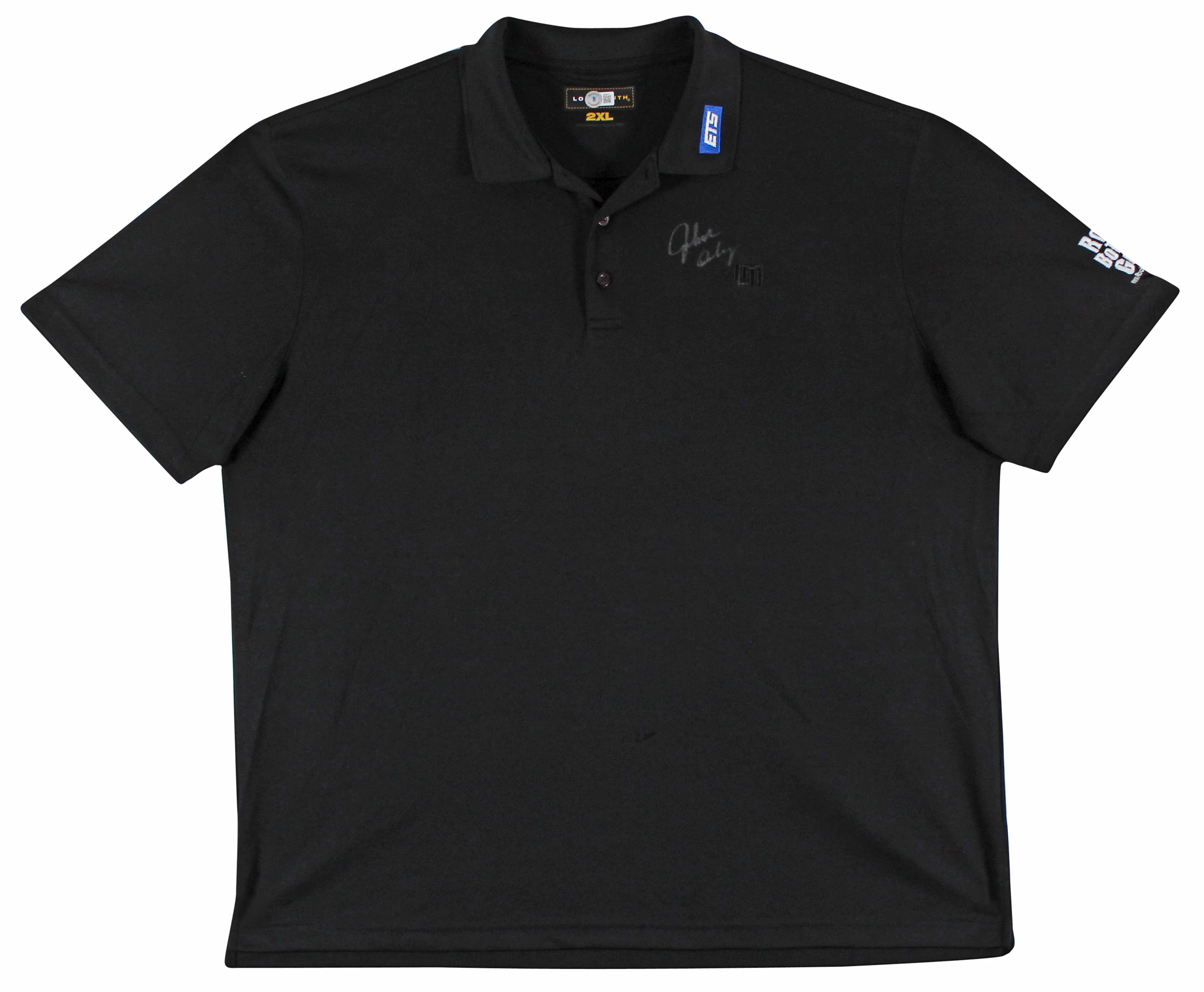 John Daly Authentic Signed Match Worn Black Loudmouth Polo Shirt BAS #BK84771 - Image 2