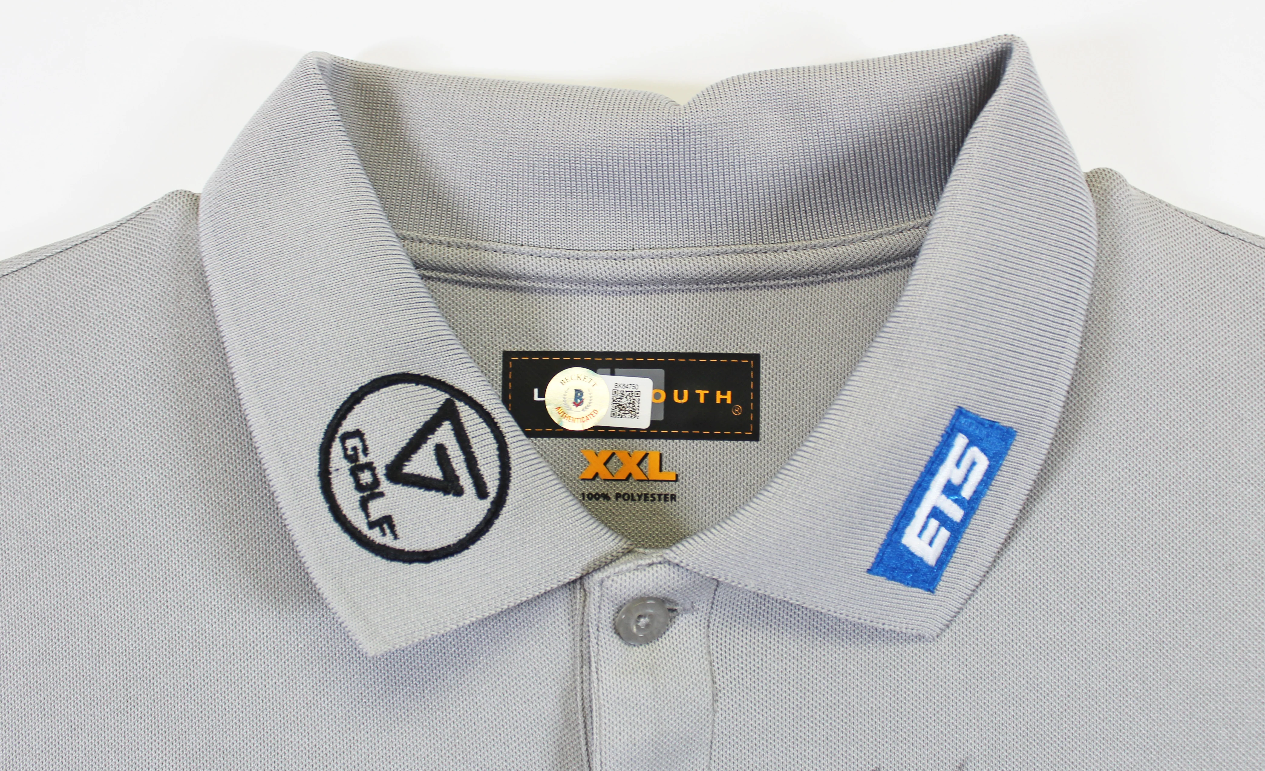 John Daly Authentic Signed Match Worn Grey Team Polo Shirt BAS #BK84750 - Image 6
