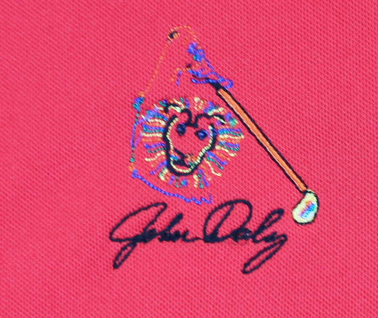 John Daly Authentic Signed Match Worn Red Loudmouth Polo Shirt BAS #BK84731 - Image 8