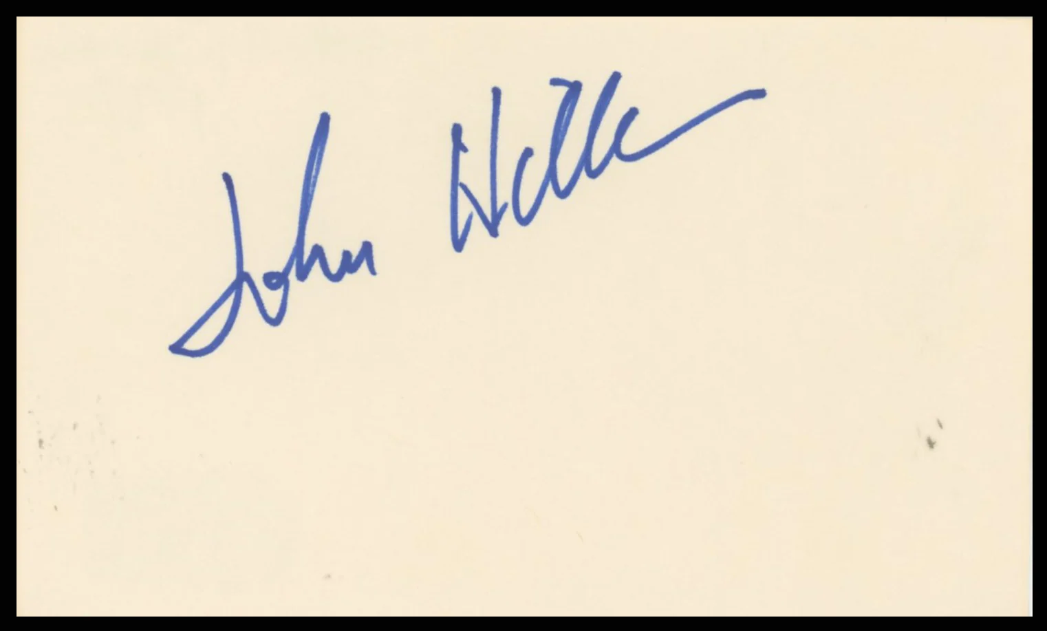 John Hillerman Magnum, P.I. Authentic Signed 3x5 Index Card BAS #BR26814 - Image 2