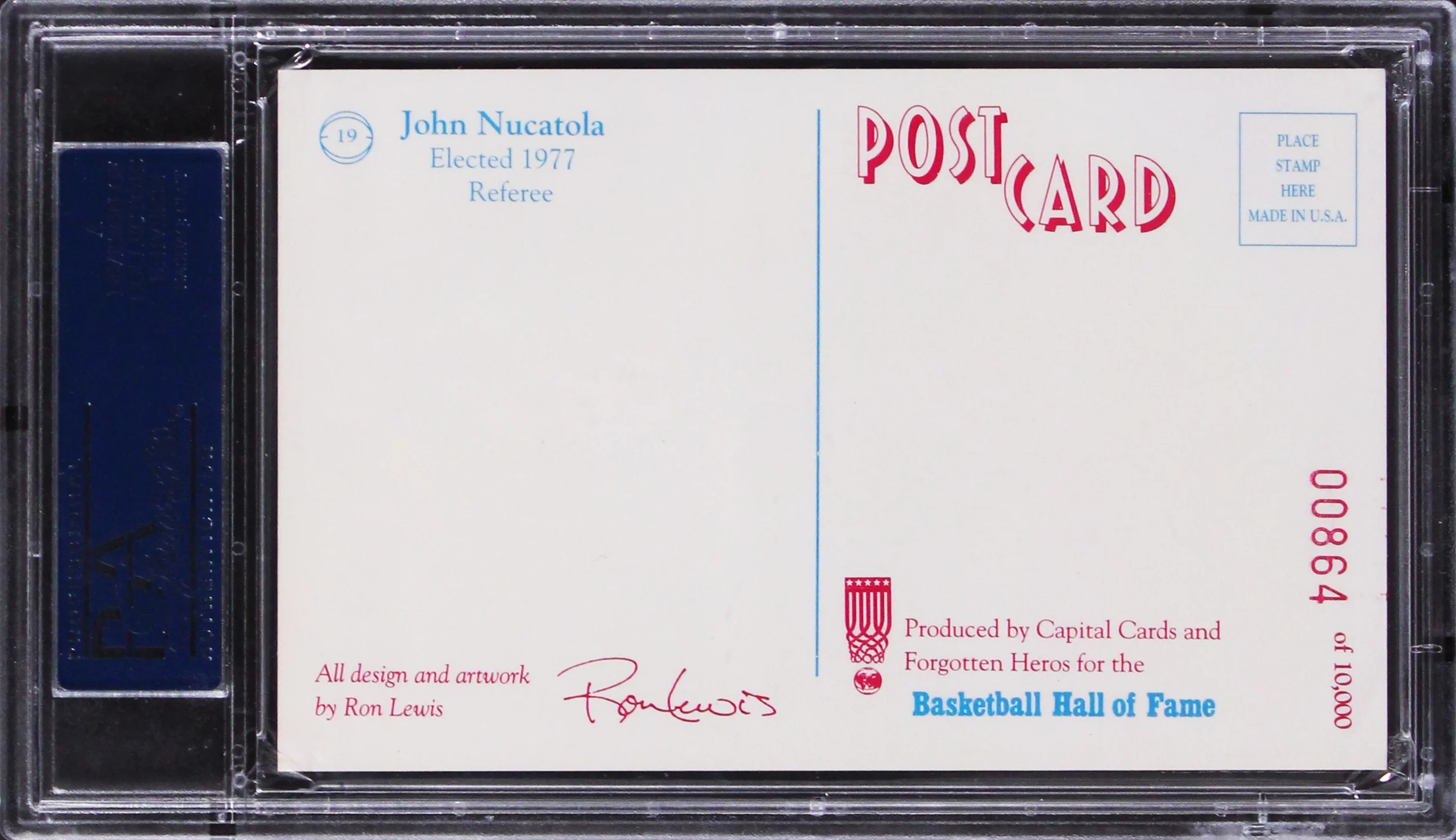 John Nucatola Authentic Signed 3.5x5.5 1992 Center Court #19 Postcard PSA Slab - Image 3
