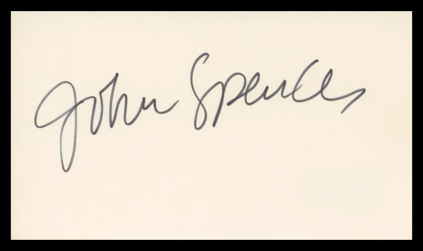 John Spencer The West Wing Authentic Signed 3x5 Index Card BAS #BV03161 - Image 2