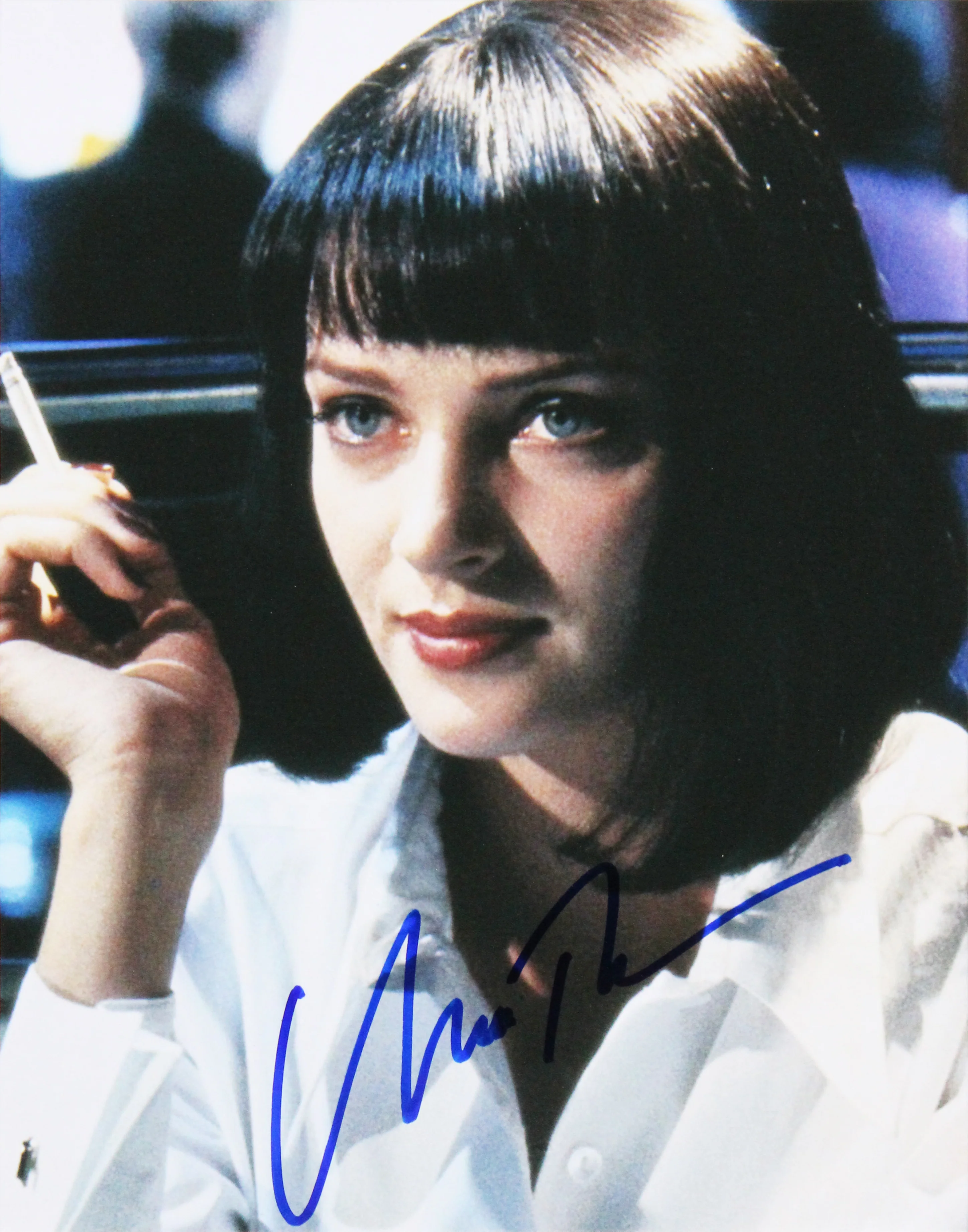 John Travolta & Uma Thurman Pulp Fiction Signed 8x10 Framed Photo BAS AE13984 - Image 4