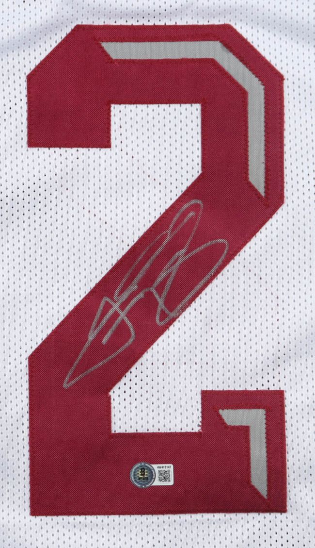 Johnny Manziel Texas A&M Signed White College Football Jersey BAS - Image 2