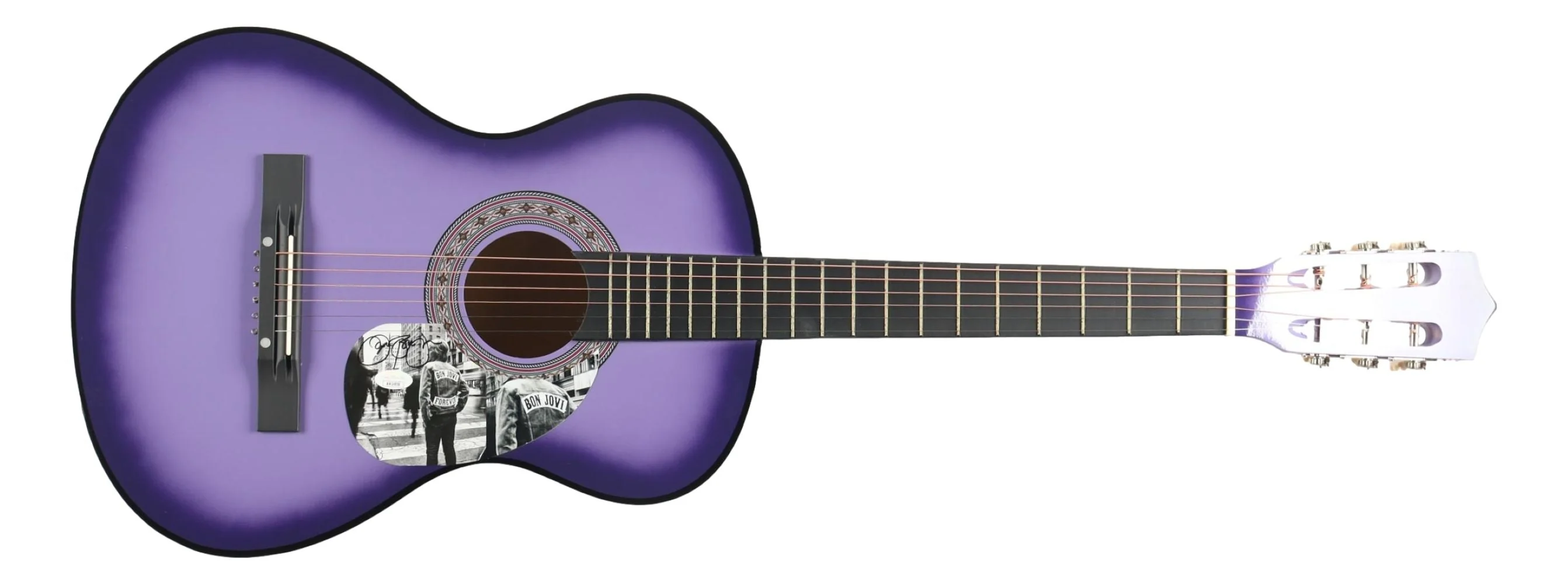Jon Bon Jovi Signed 38" Purple Acoustic Guitar JSA Hologram