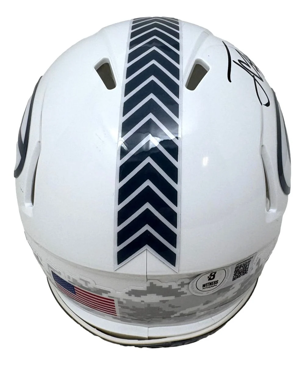 Jordan Love Signed Packers White Salute To Service Mini Speed Helmet BAS - Image 2