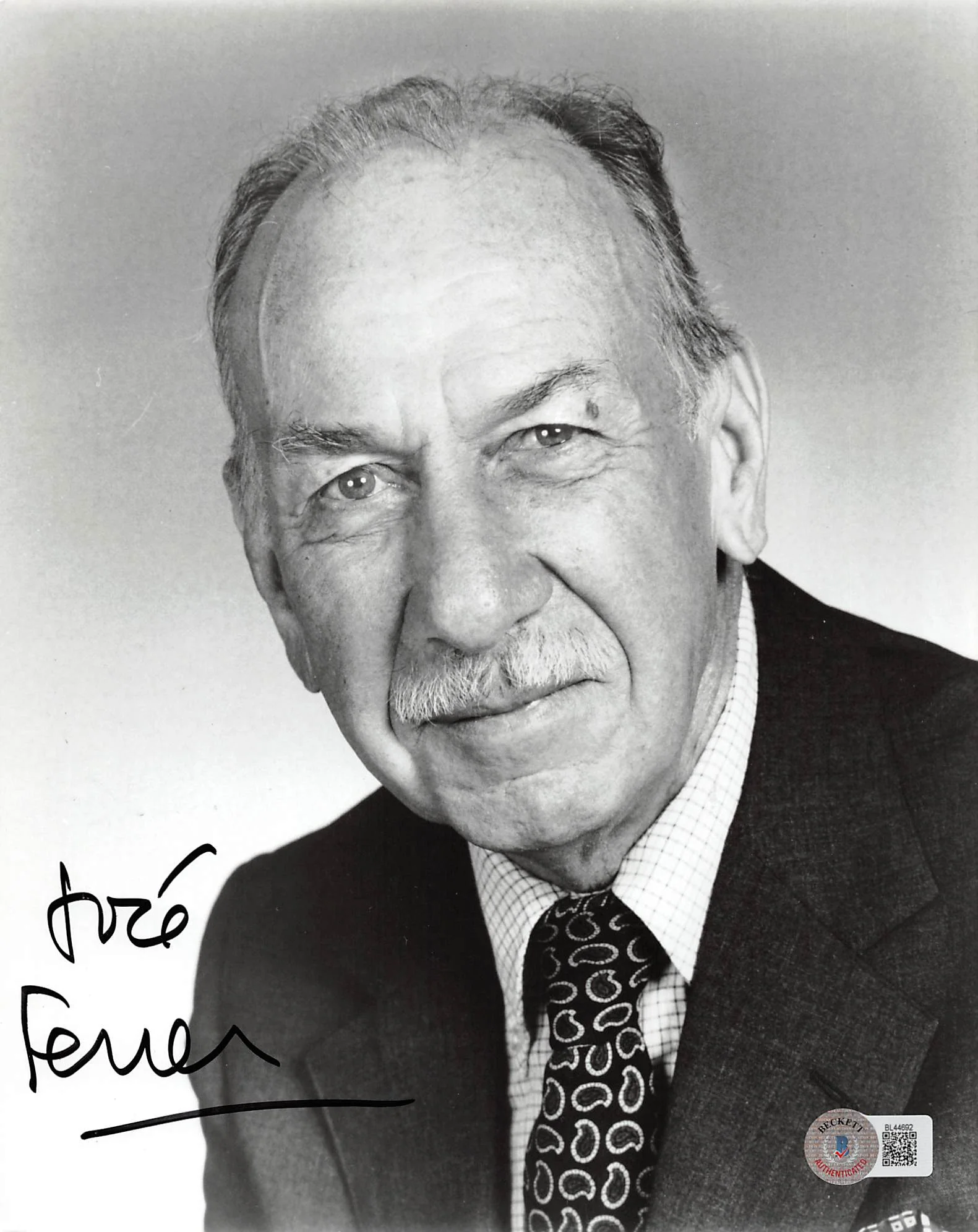 Jose Ferrer The Caine Mutiny Authentic Signed 8x10 Photo BAS #BL44692