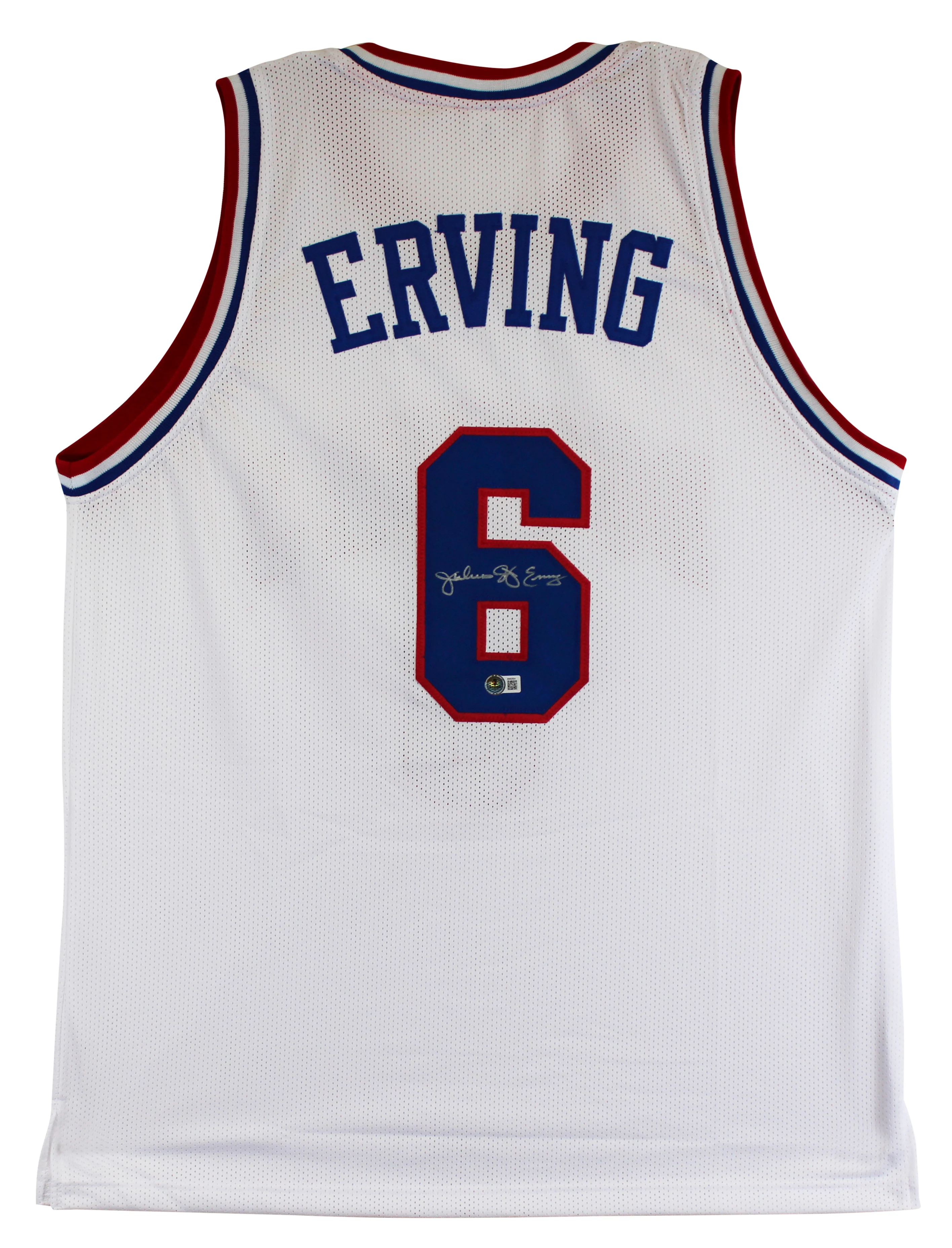 Julius "Dr. J" Erving Authentic Signed White Pro Style Jersey Autographed BAS 3 - Image 2