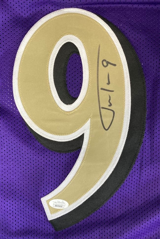 Justin Tucker Baltimore Signed Alternate Purple Football Jersey JSA ITP - Image 2