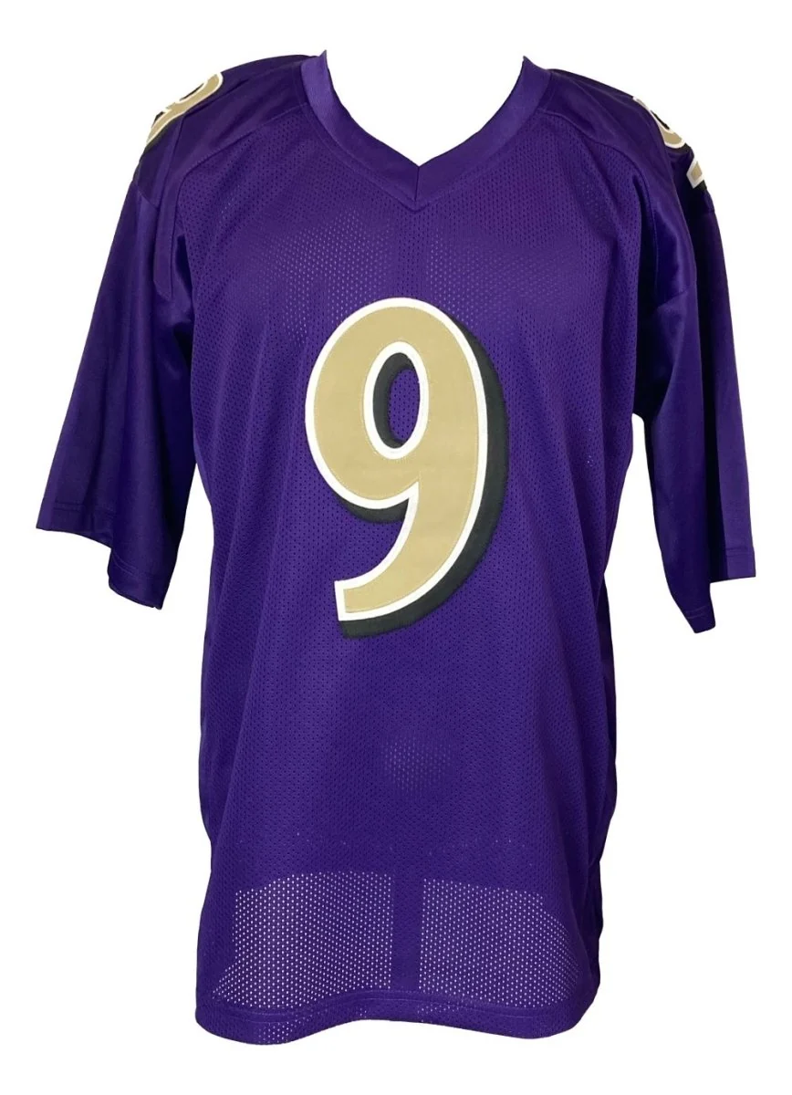 Justin Tucker Baltimore Signed Alternate Purple Football Jersey JSA ITP - Image 3