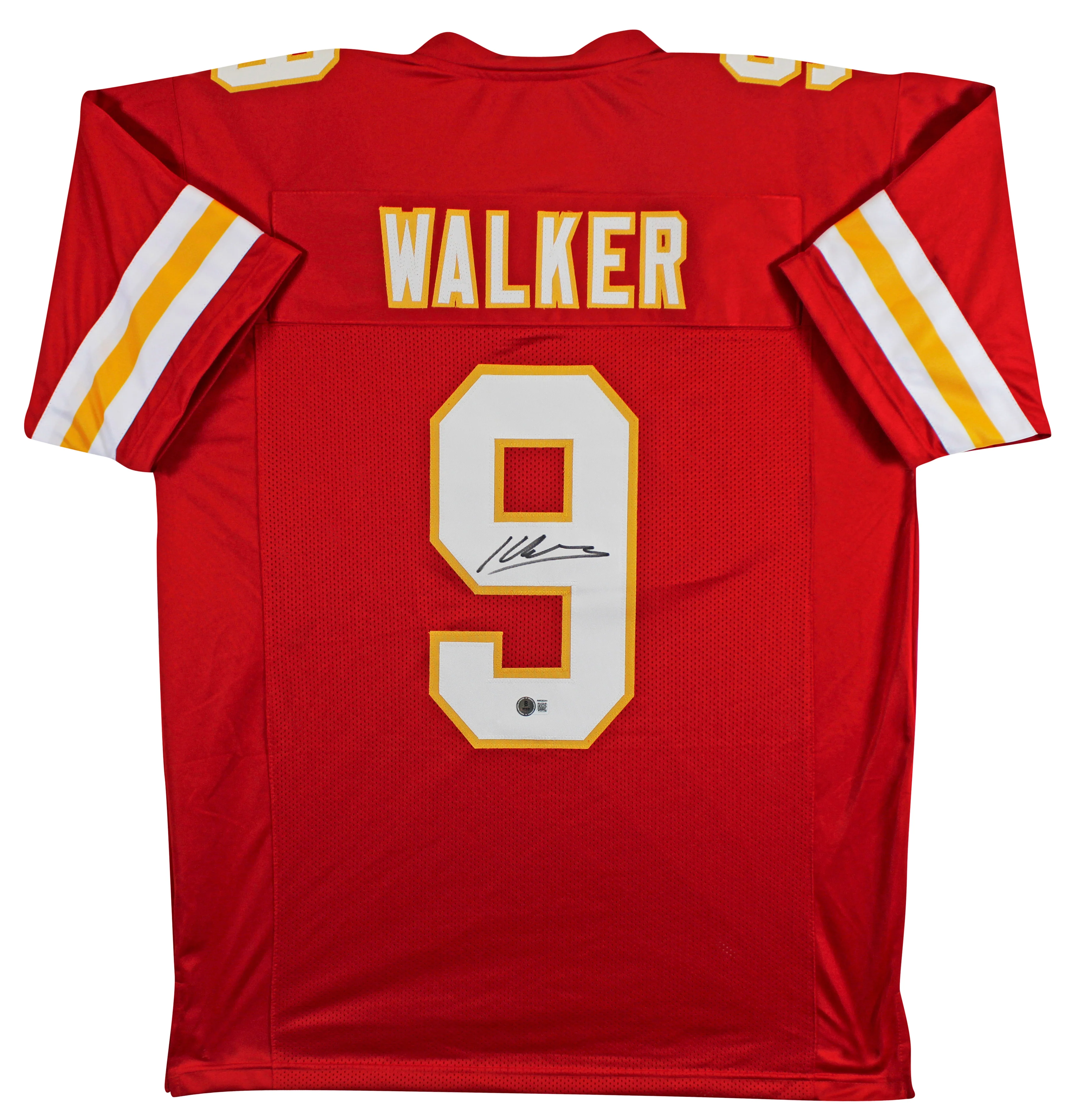 Kenneth Walker III Authentic Signed Red Pro Style Jersey BAS Witnessed - Image 2