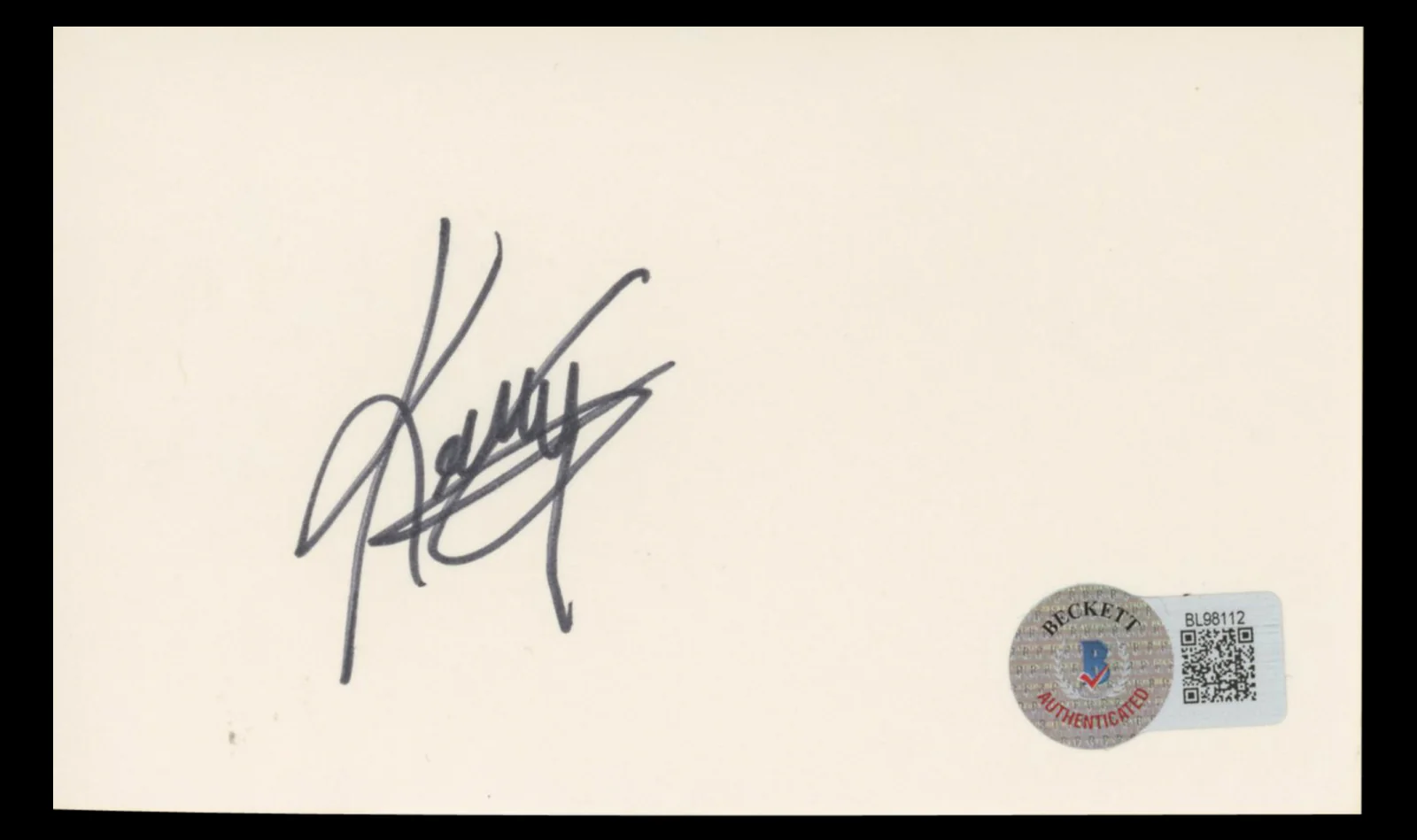 Kenny G. Authentic Signed 3x5 Index Card Autographed BAS #BL98112 - Image 2