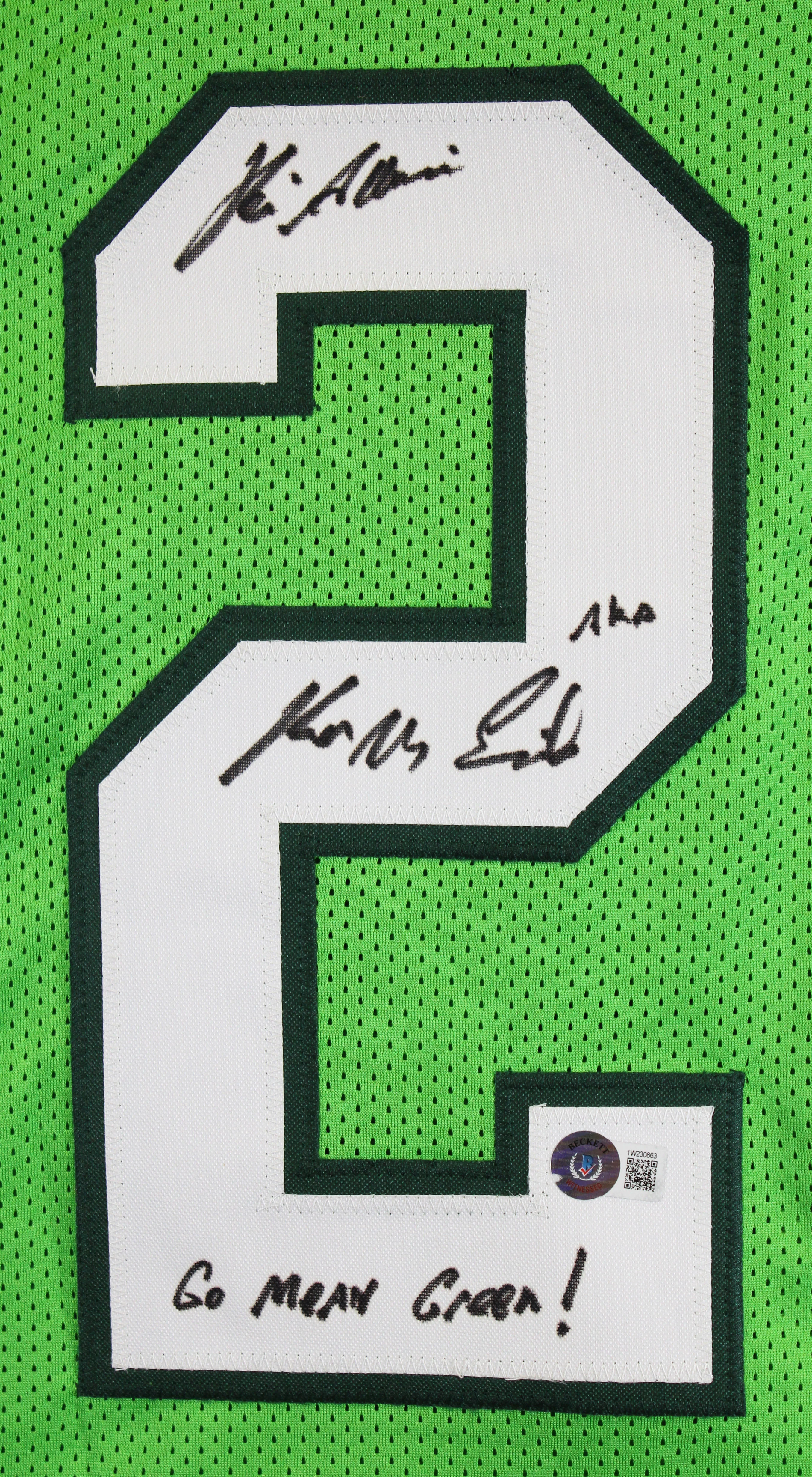 Kevin Adkisson Kevin Von Erich "2x Insc" Signed Green Pro Style Jersey BAS Wit - Image 3