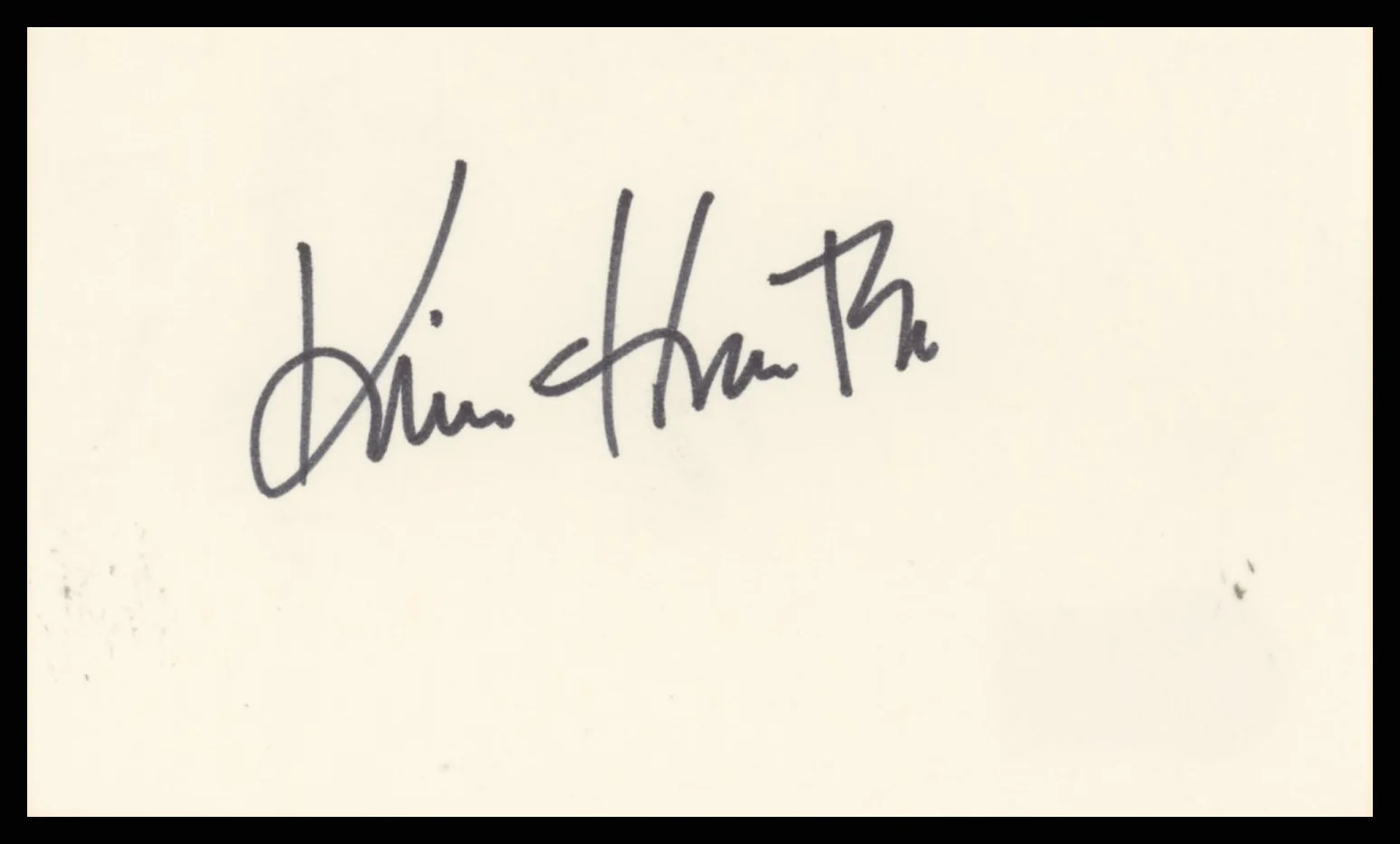Kim Hunter A Streetcar Named Desire Authentic Signed 3x5 Index Card BAS #BR26830