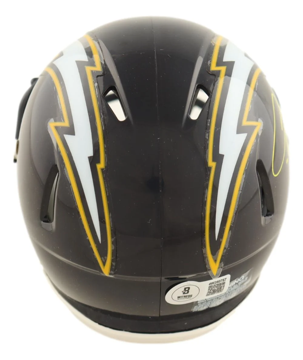 LaDainian Tomlinson Signed San Diego Chargers Mini Speed Helmet BAS - Image 2