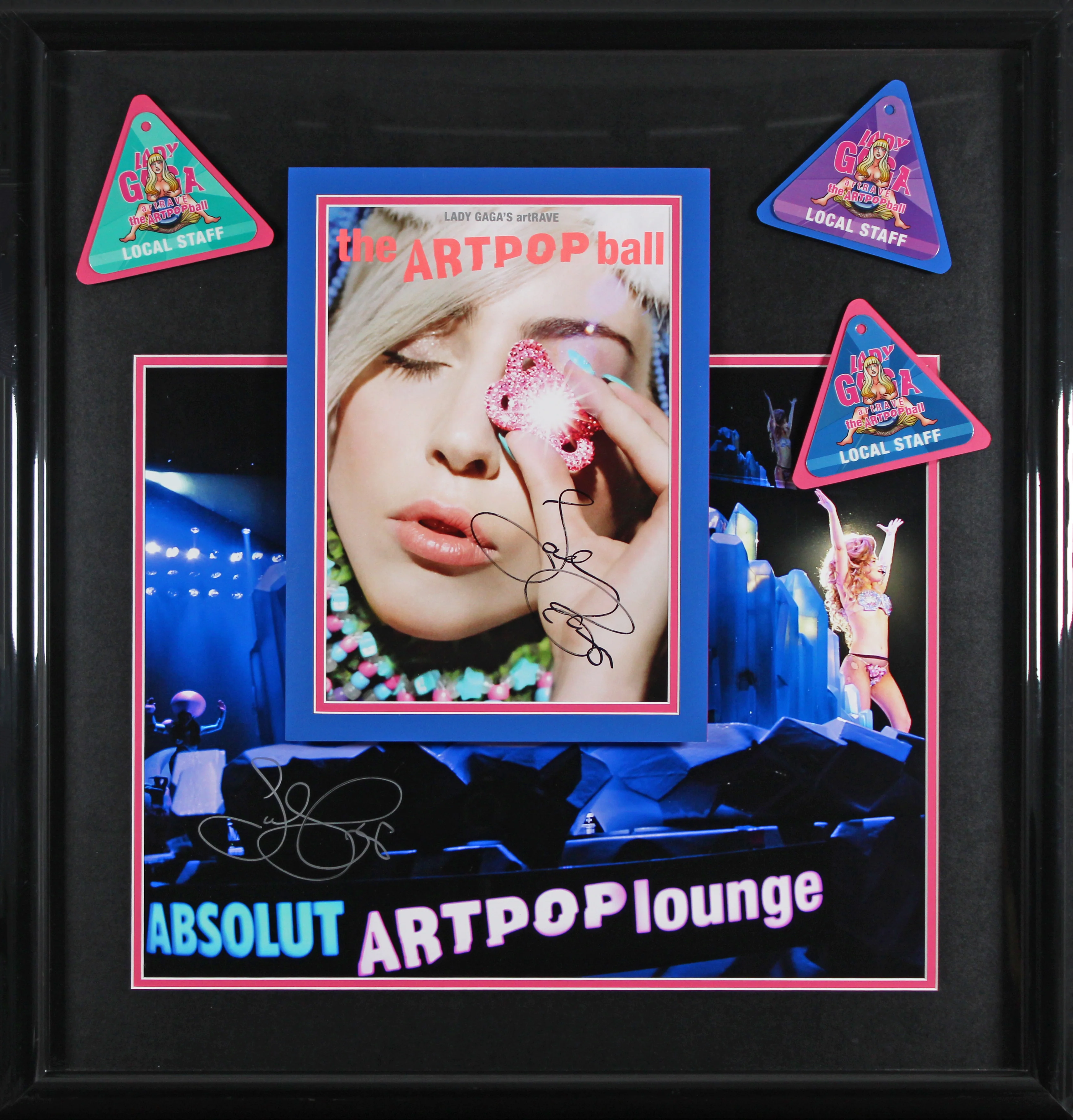 Lady Gaga Signed Art Rave: The Artpop Ball 24x26 Framed Display JSA #YY16609 - Image 2